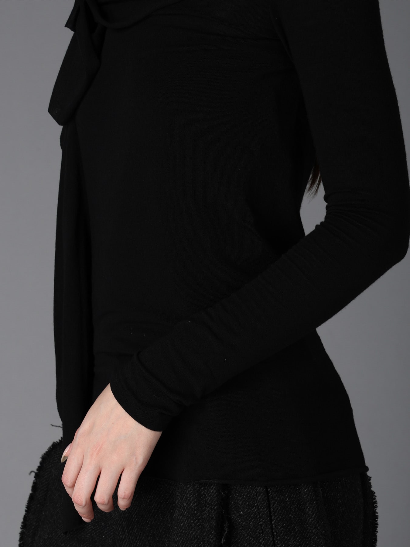 GAUZE STRETCH JERSEY DRAPED T