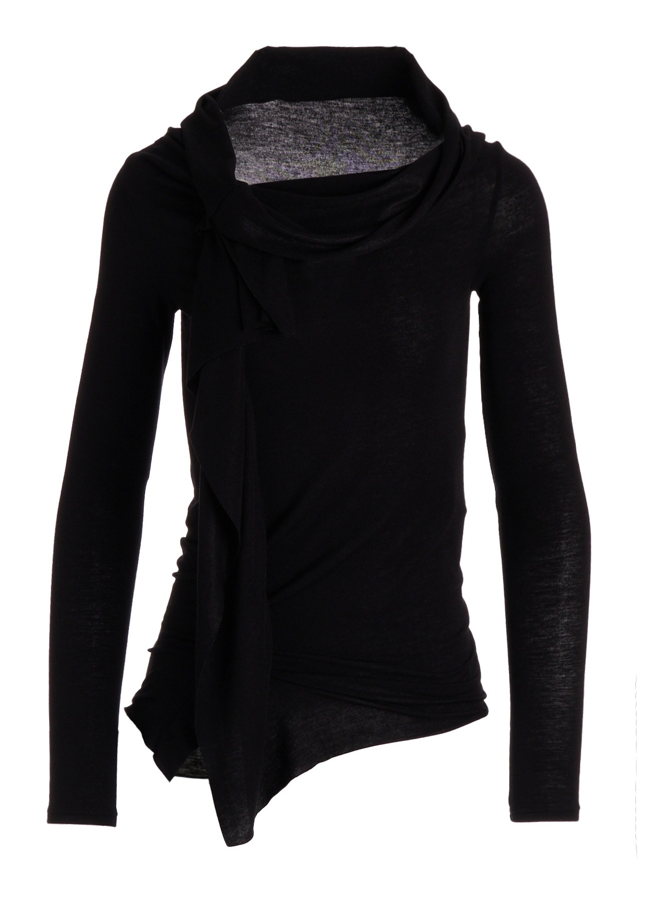 GAUZE STRETCH JERSEY DRAPED T