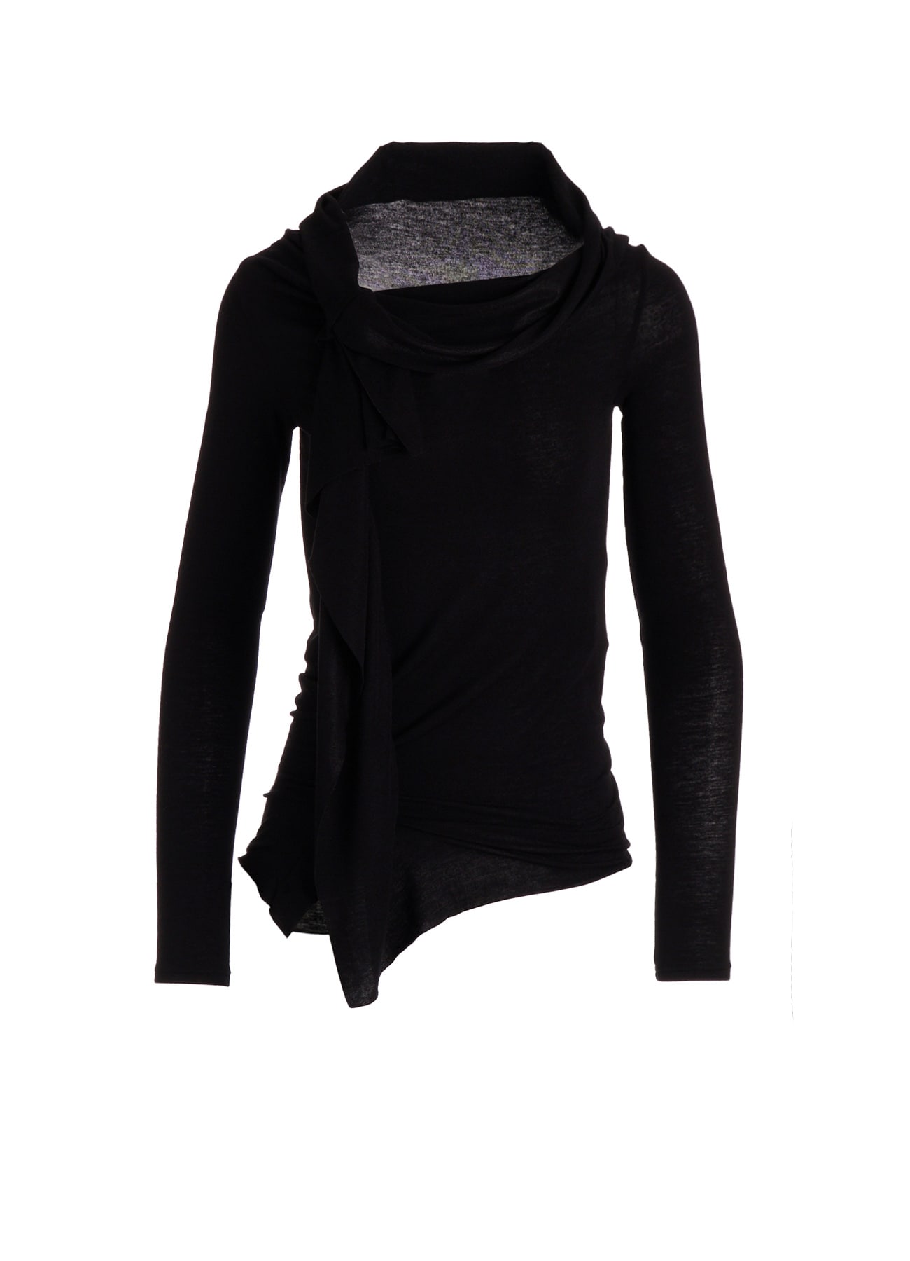 GAUZE STRETCH JERSEY DRAPED T