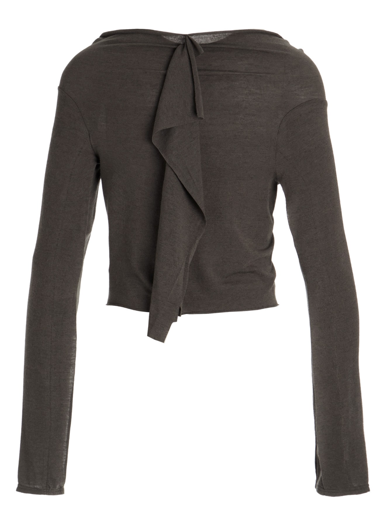 GAUZE STRETCH JERSEY DRAPED CARDIGAN