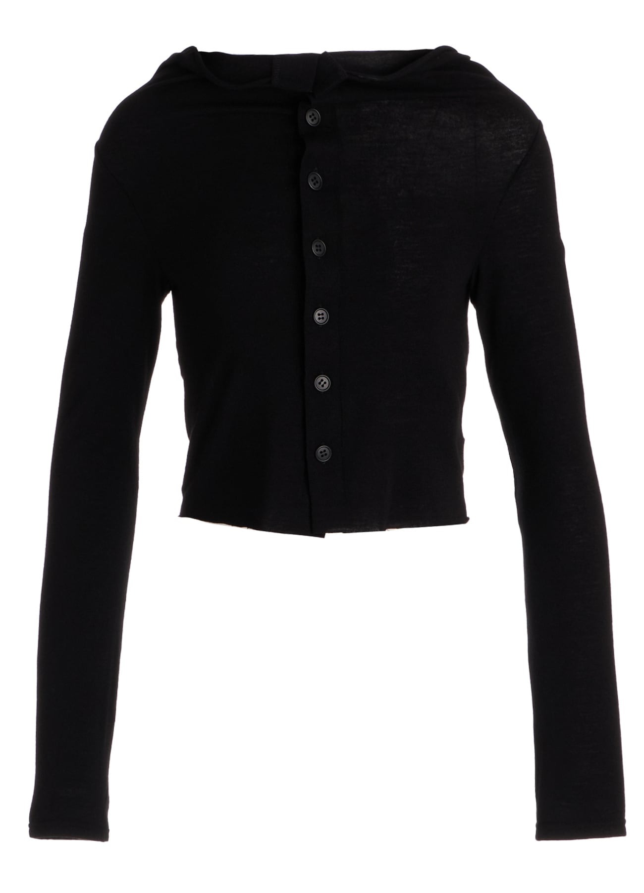 GAUZE STRETCH JERSEY DRAPED CARDIGAN