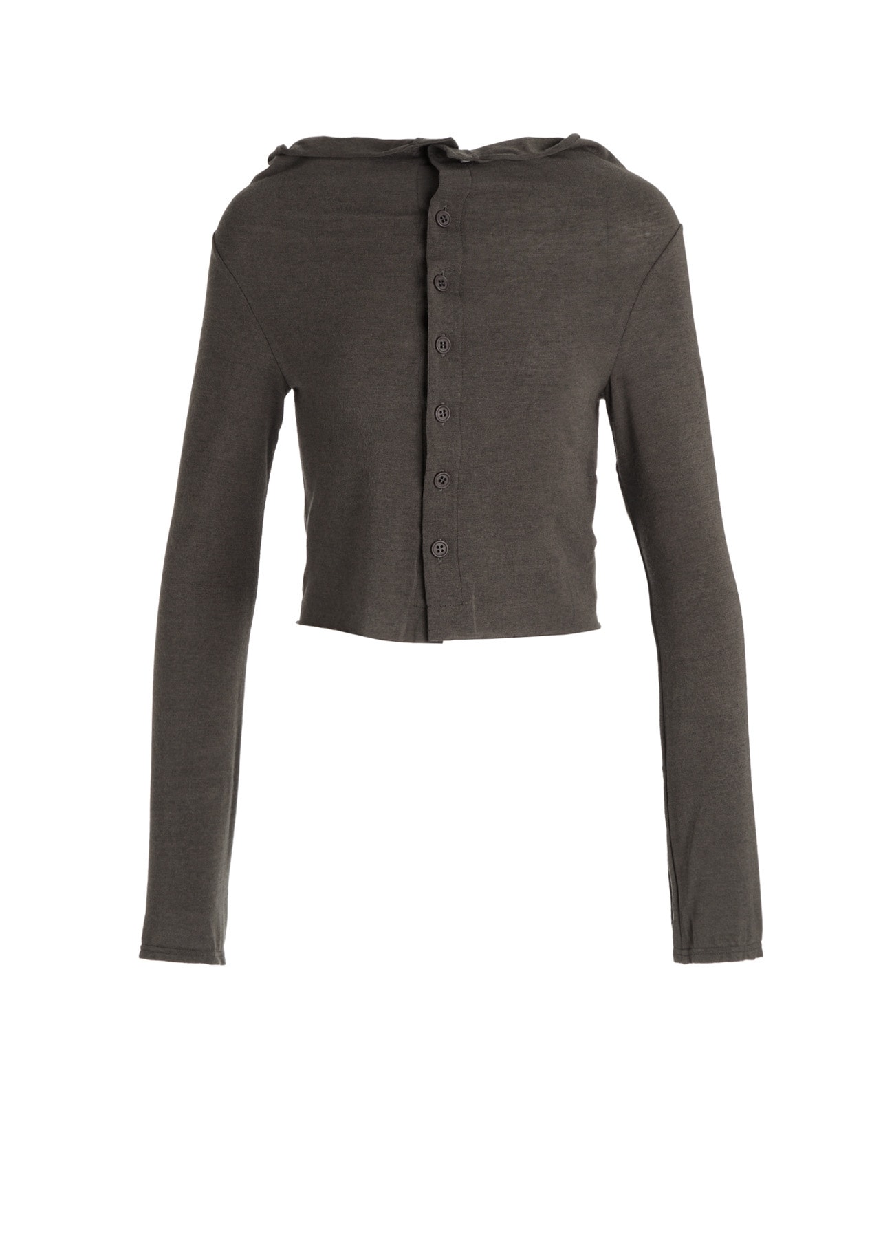 GAUZE STRETCH JERSEY DRAPED CARDIGAN