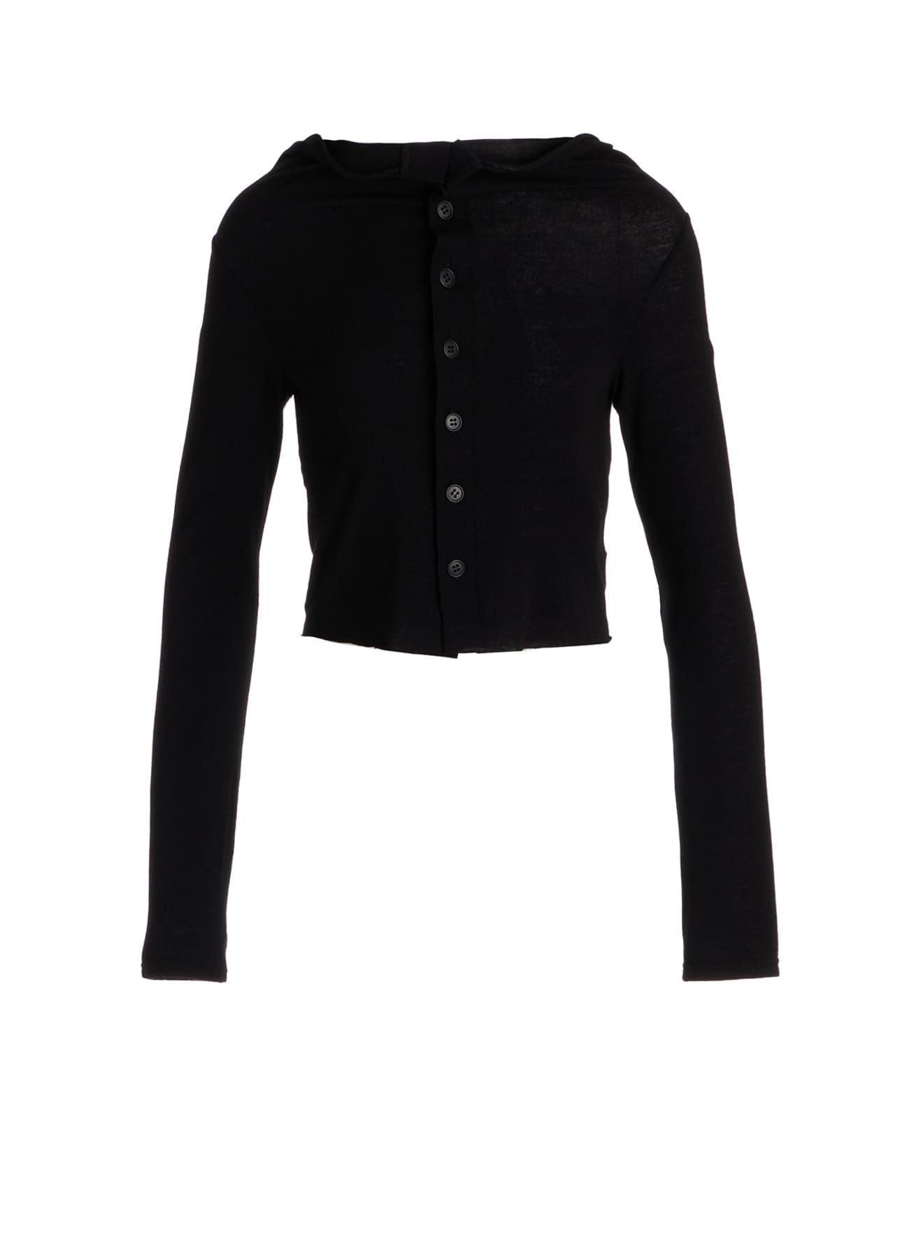 GAUZE STRETCH JERSEY DRAPED CARDIGAN