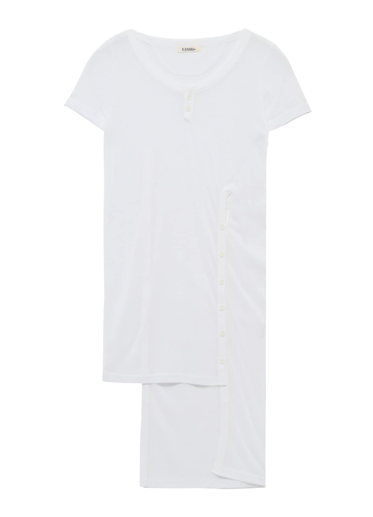 トマ爺 HIGH TWIST JERSEY KEY NECK SIDE SLIT(S White): LIMI feu｜THE SHOP