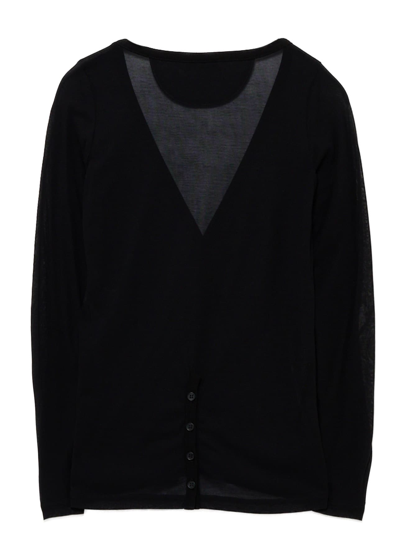HIGH-TWIST JERSEY BUTTON SLEEVE CARDIGAN