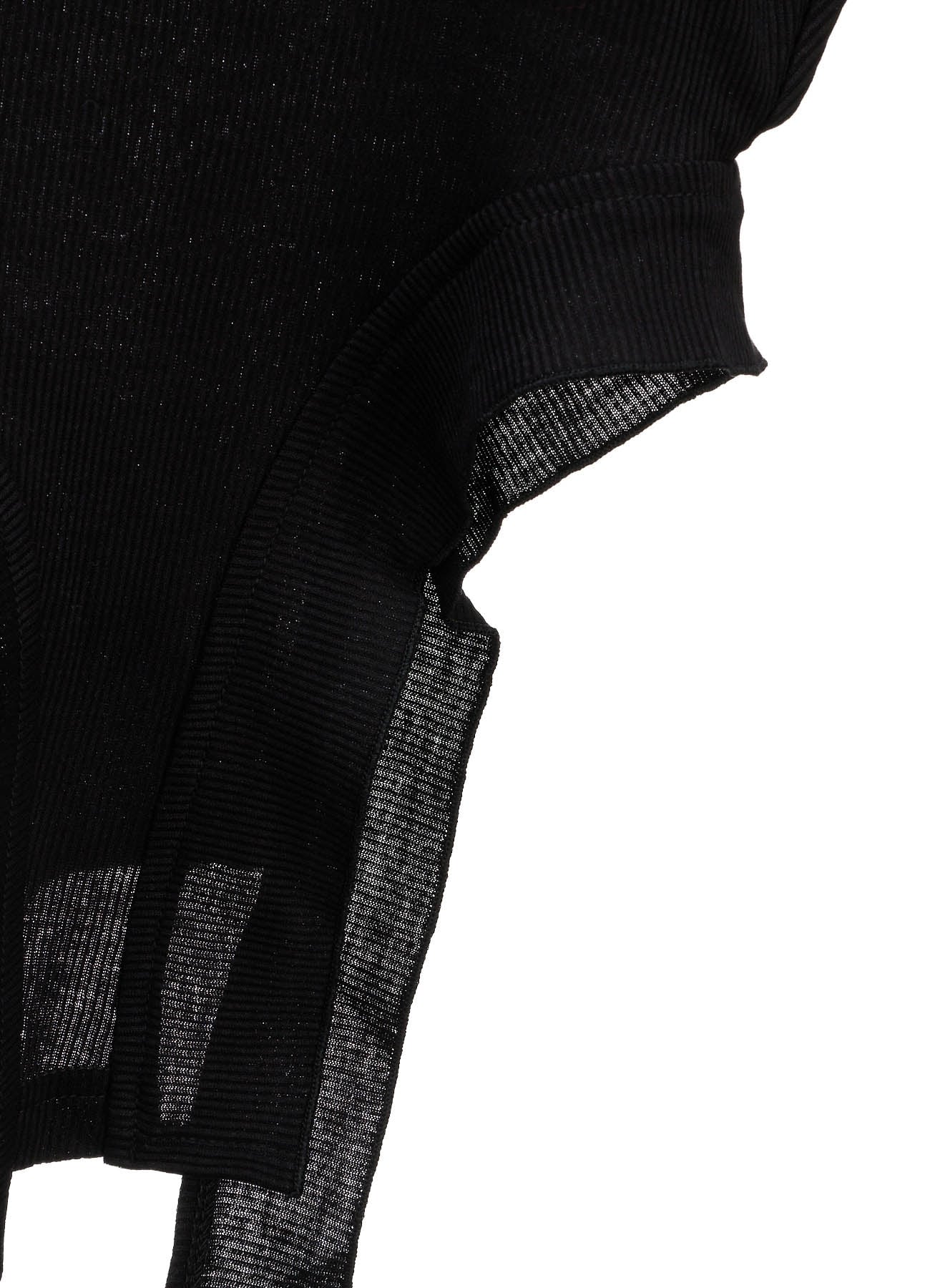 LYOCELL / COTTON RIB HEM DESIGN LONG T-SHIRT