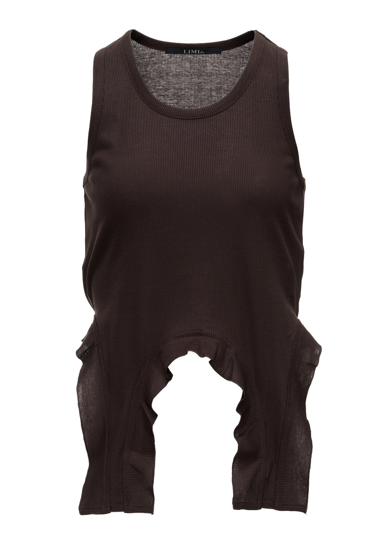 LYOCELL / COTTON RIB HEM DESIGN TANK TOP