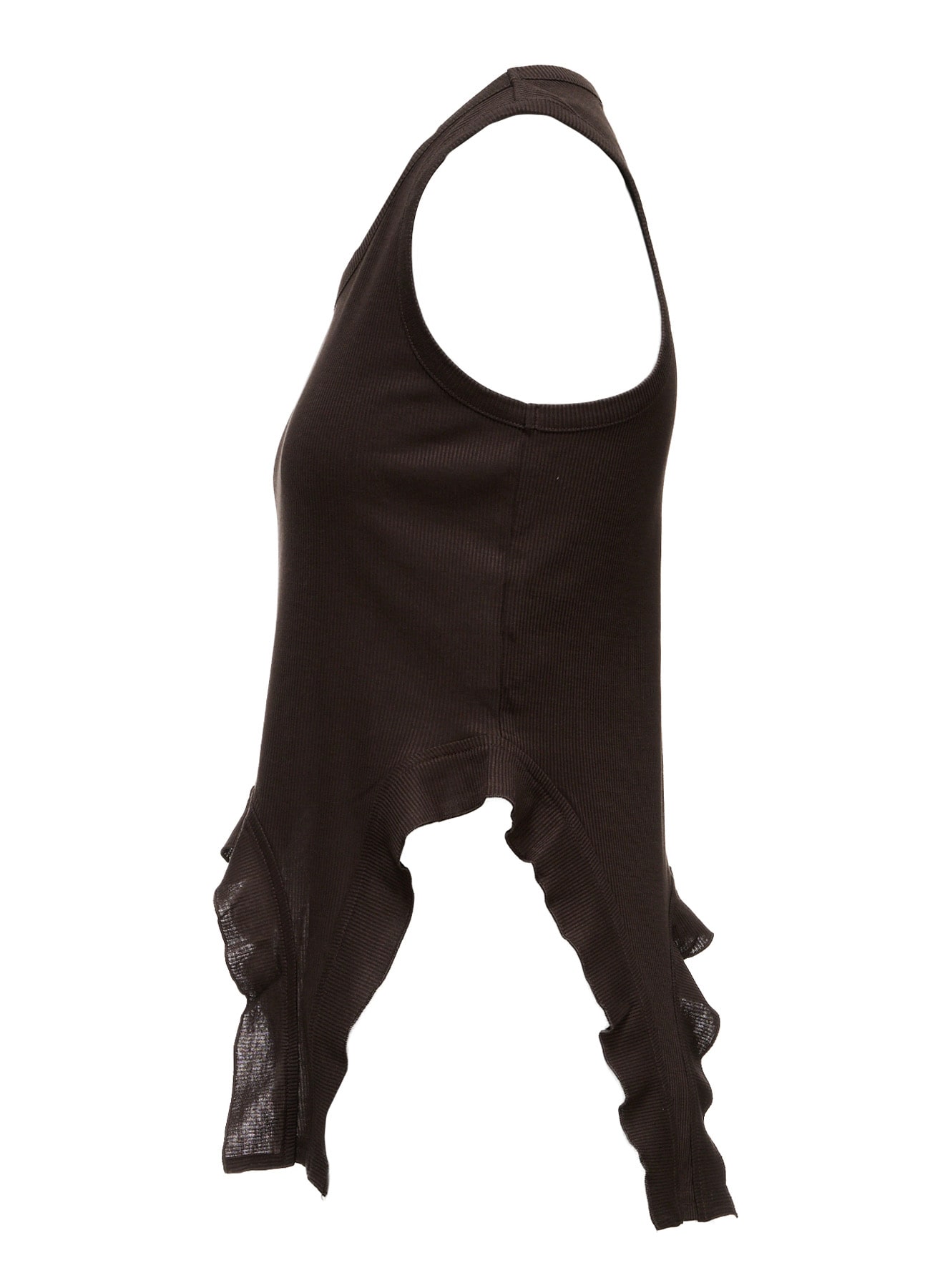 LYOCELL / COTTON RIB HEM DESIGN TANK TOP