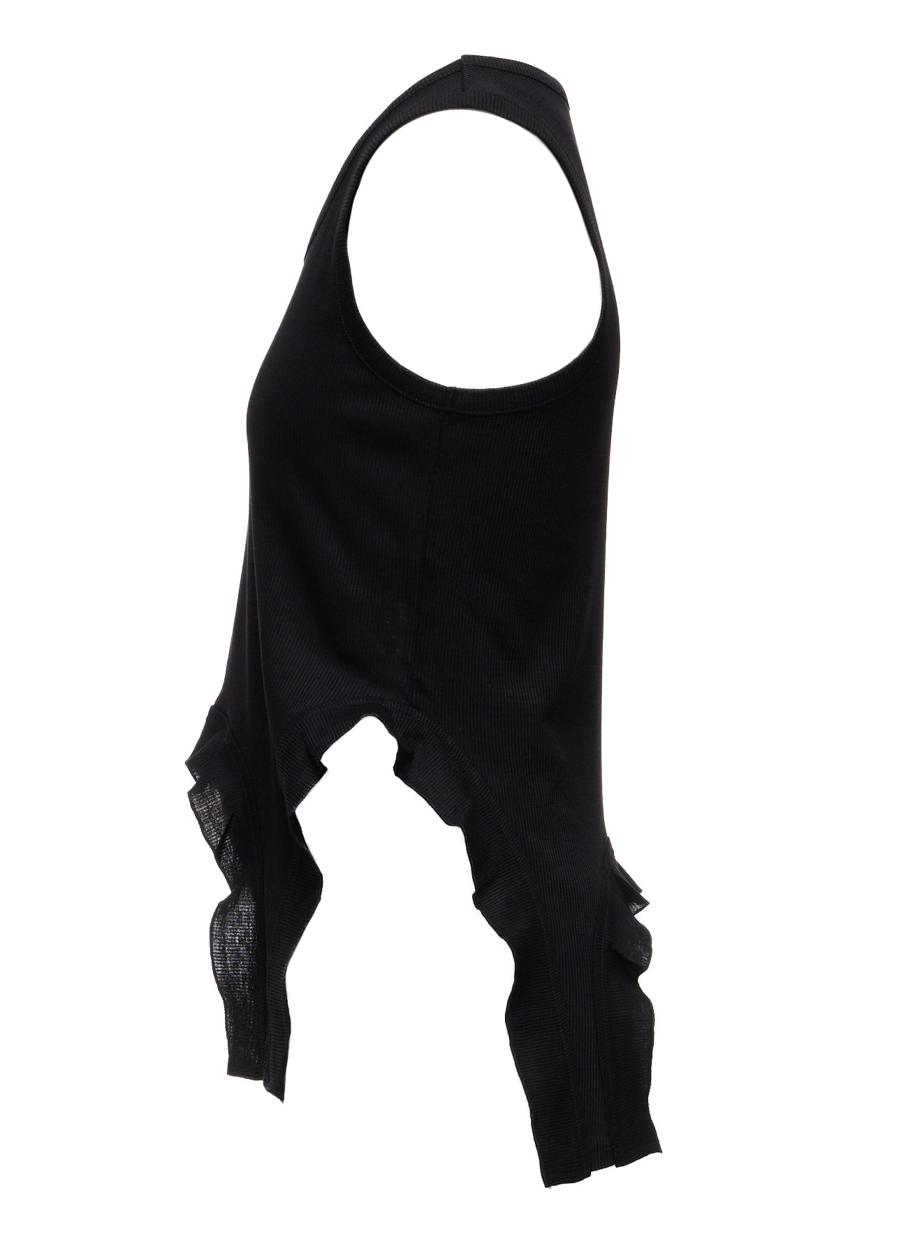 LYOCELL / COTTON RIB HEM DESIGN TANK TOP