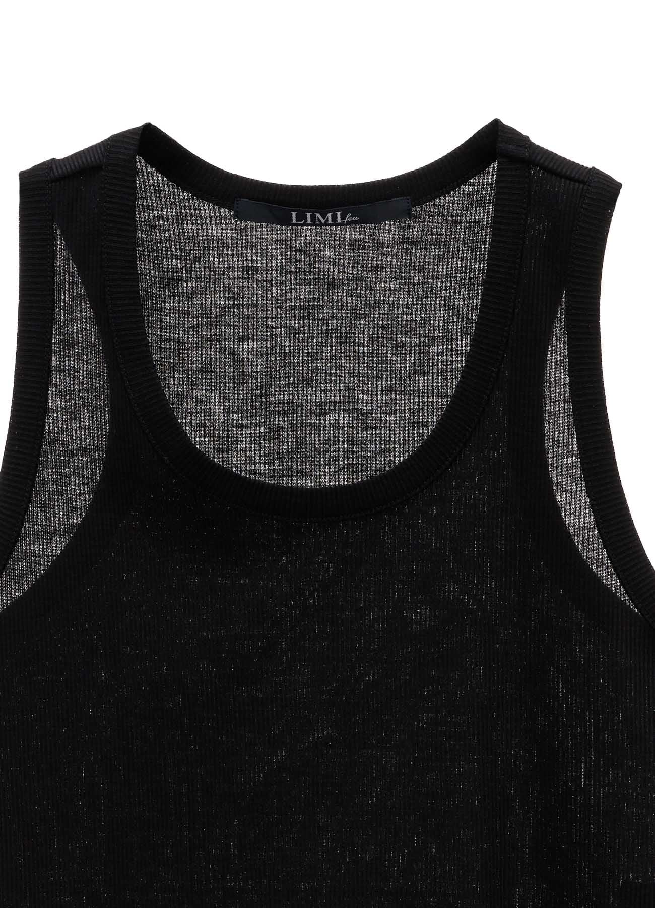LYOCELL / COTTON RIB HEM DESIGN TANK TOP
