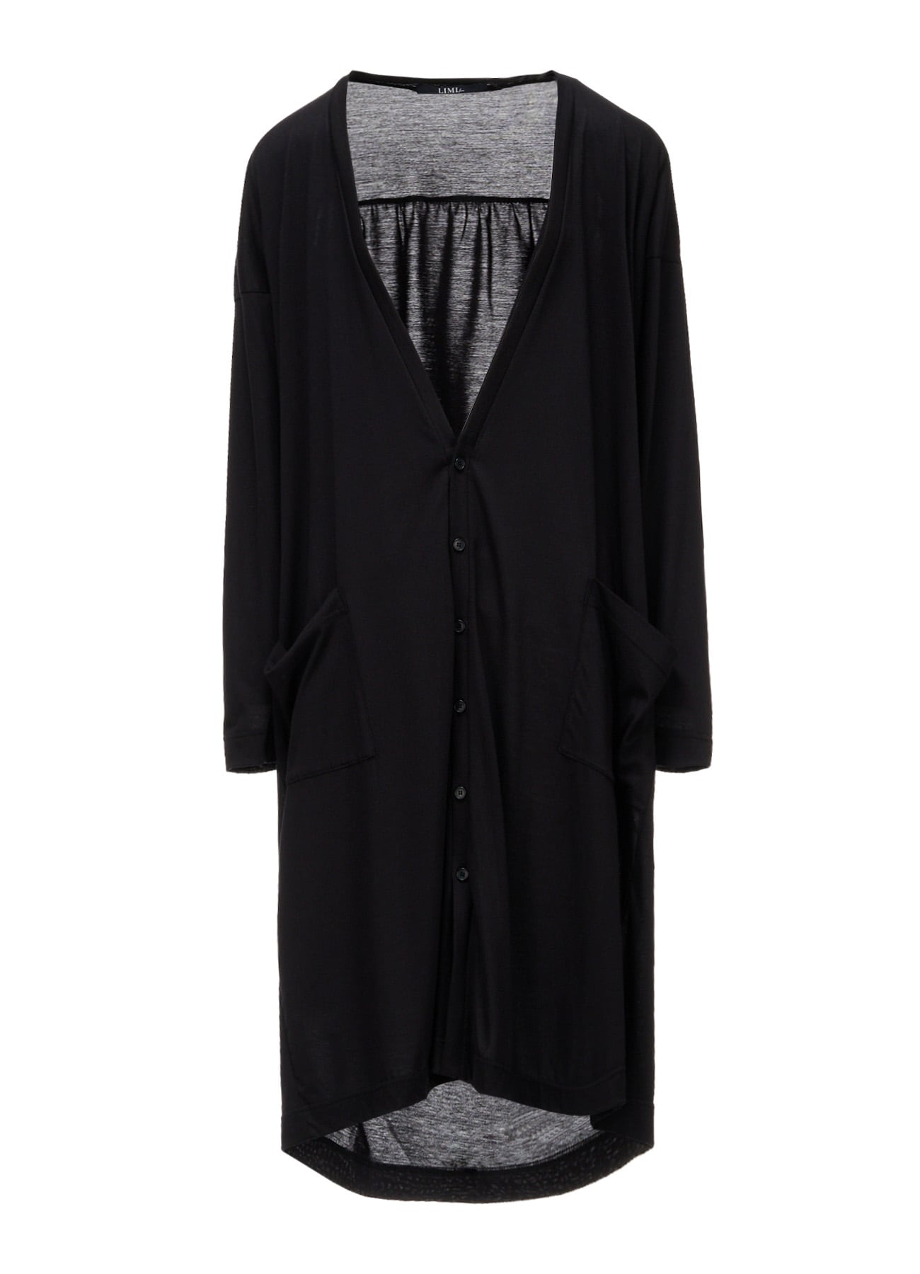 CELLULOSE/C JERSEY DROP-SHOULDER CARDIGAN(S Black): LIMI feu｜THE