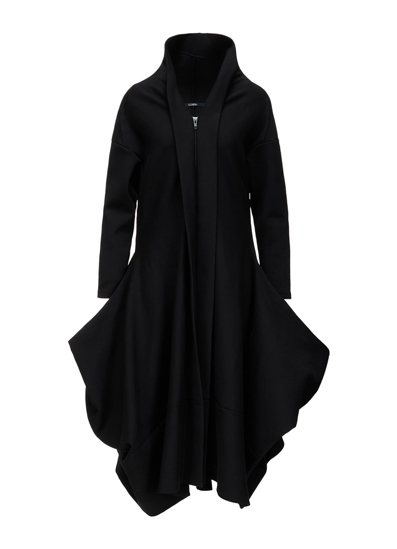 DOUBLE FACE JERSEY DRAPED LONG COAT
