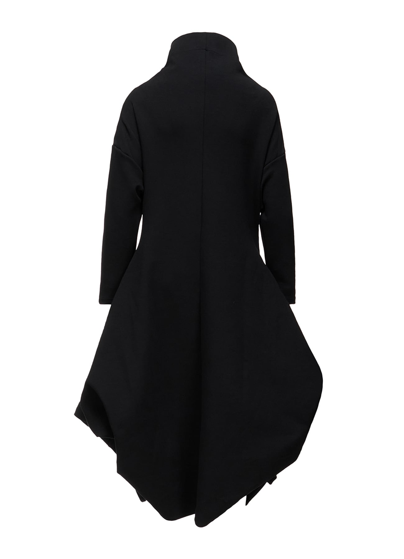DOUBLE FACE JERSEY DRAPED LONG COAT