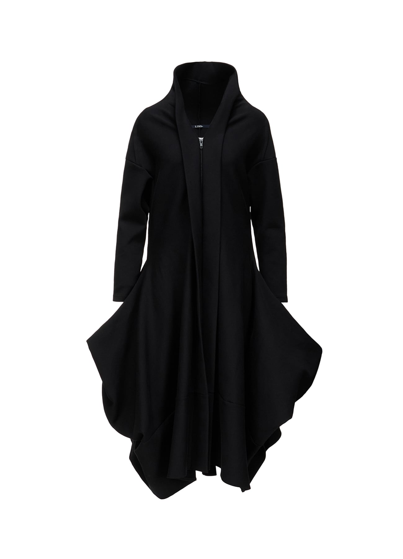DOUBLE FACE JERSEY DRAPED LONG COAT