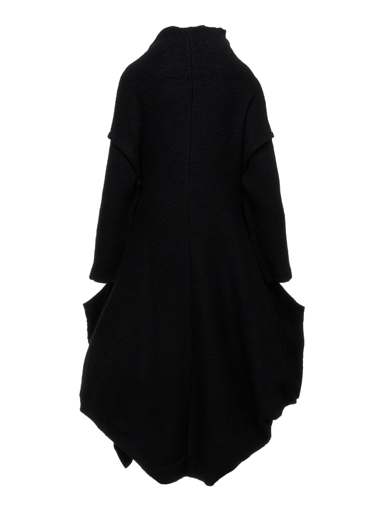 W/PE SHEEP PILE DRAPED LONG COAT