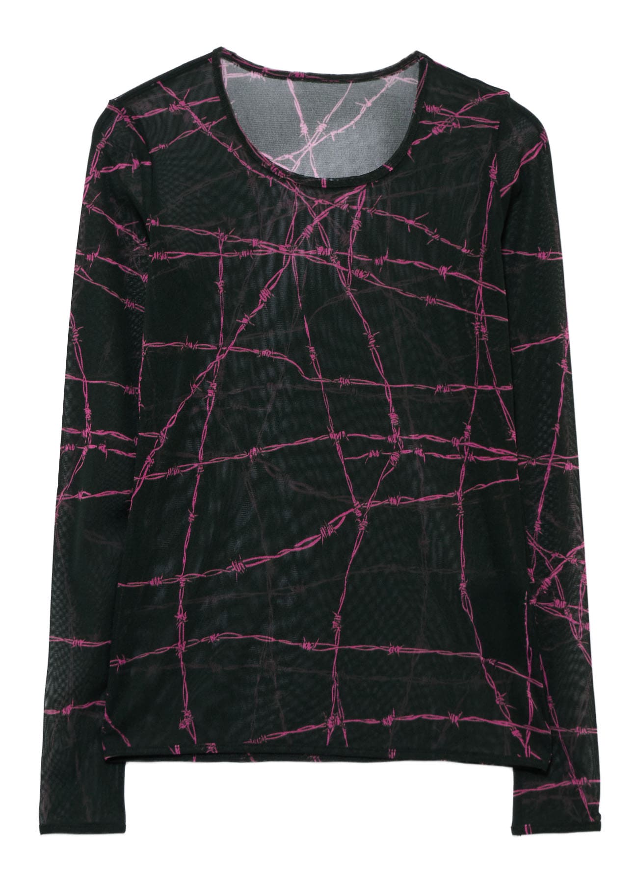 BARBED WIRE PRINT TIGHT LONG SLEEVE T