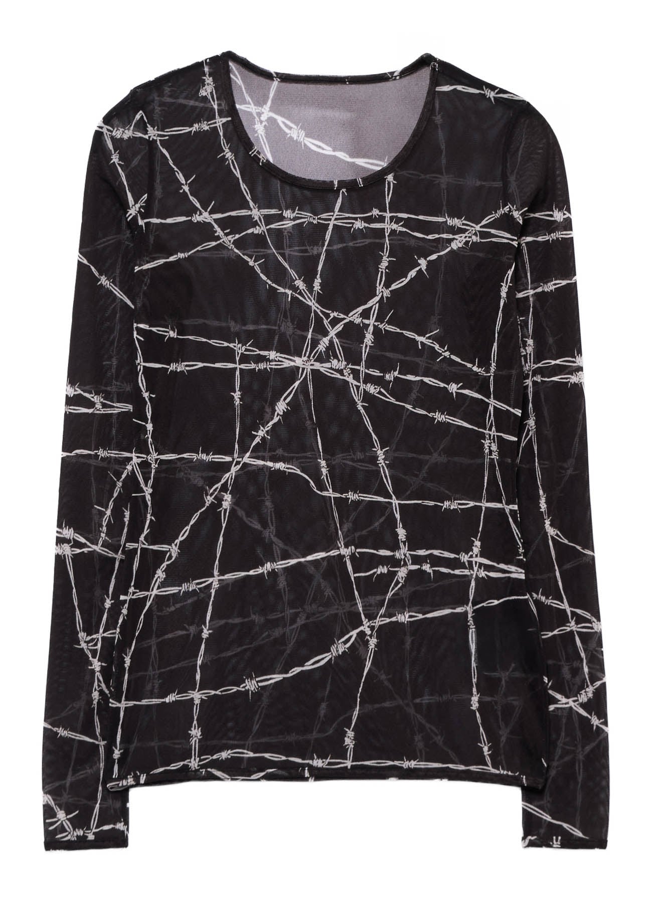 BARBED WIRE PRINT TIGHT LONG SLEEVE T