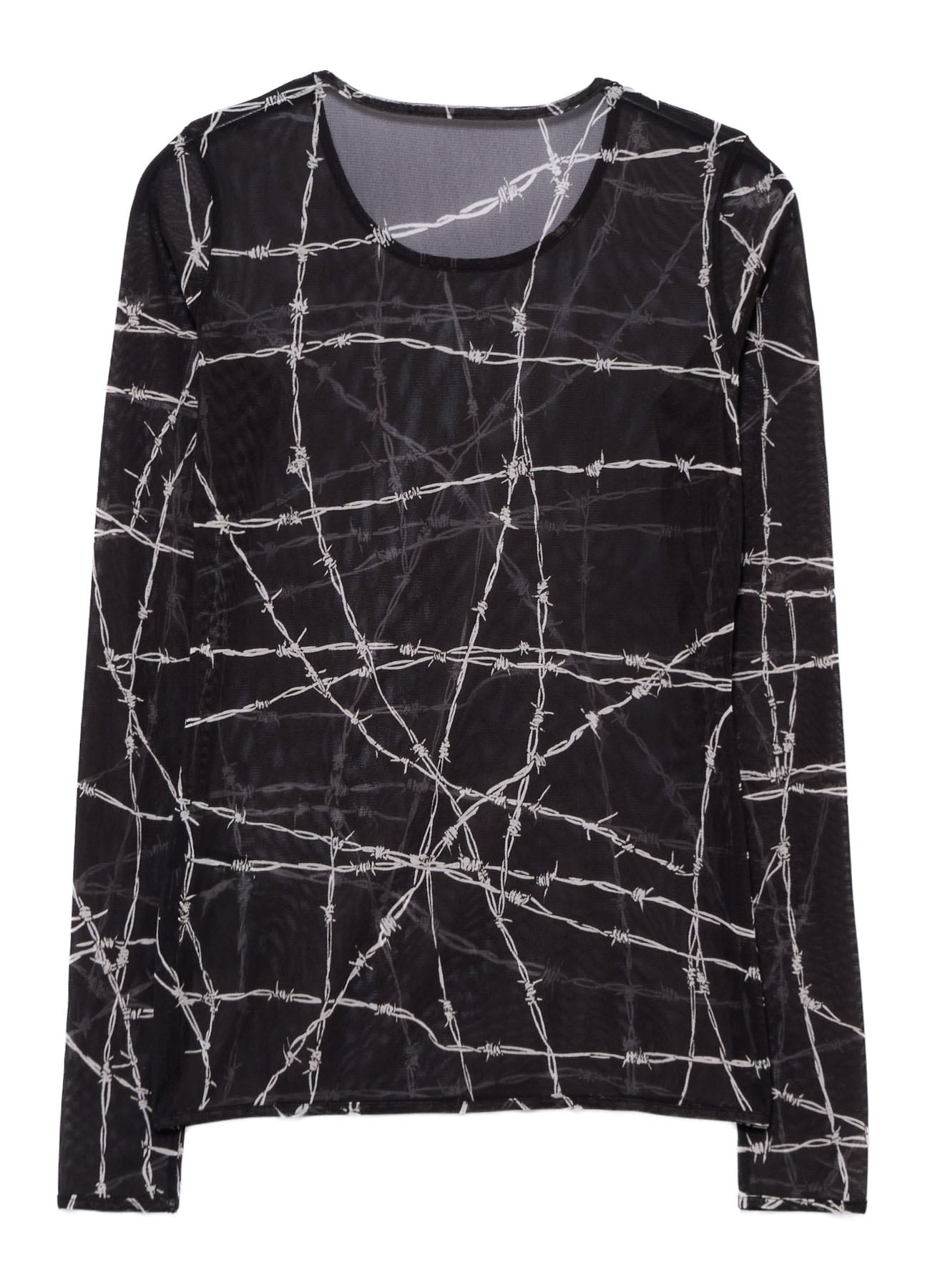 BARBED WIRE PRINT TIGHT LONG SLEEVE T