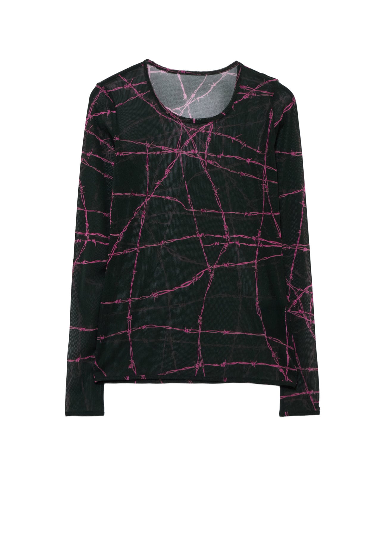 BARBED WIRE PRINT TIGHT LONG SLEEVE T