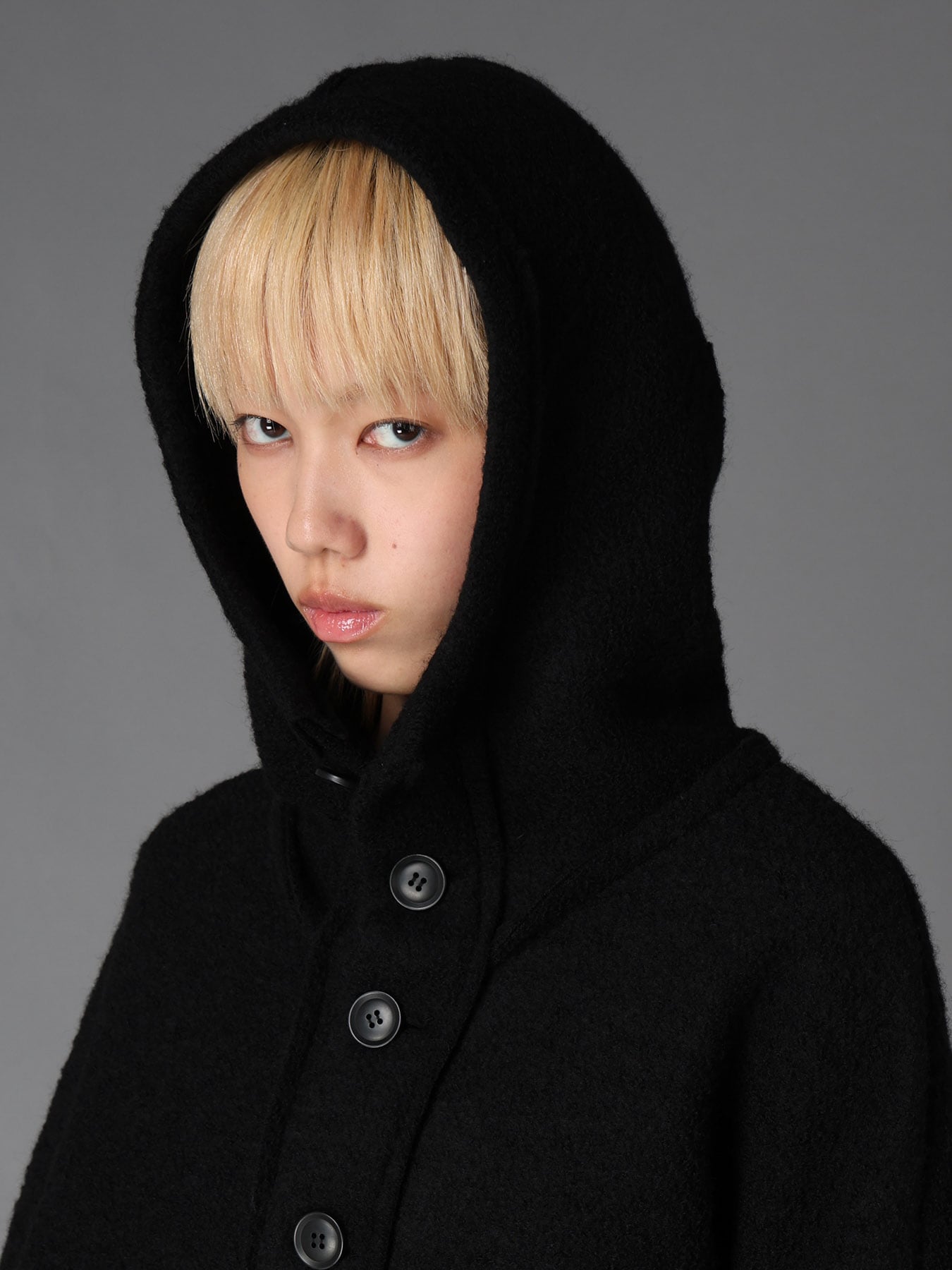 W/PE SHEEP PILE OUT SEAM DESIGN JACKET(S Black): LIMI feu｜THE