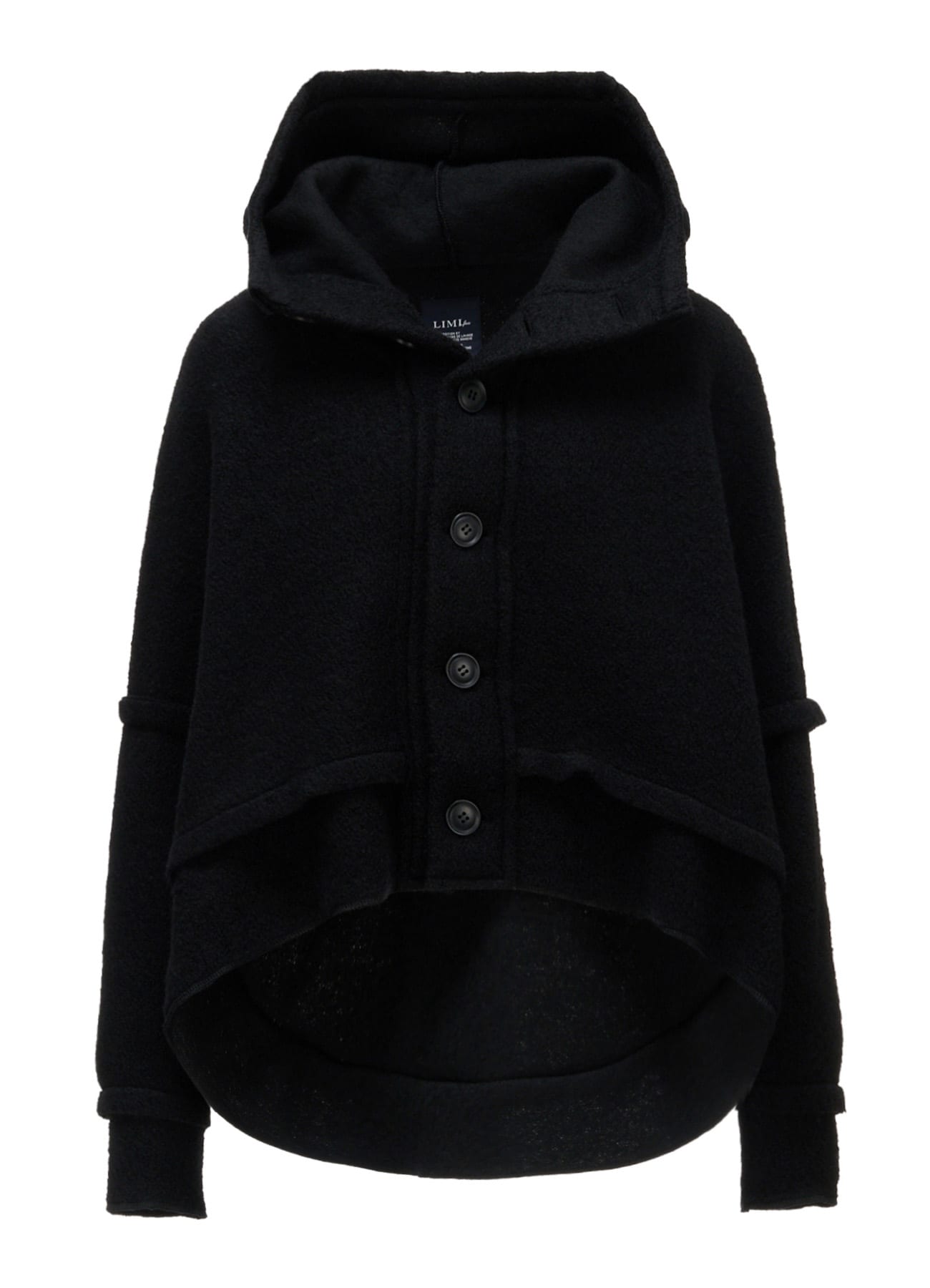 W/PE SHEEP PILE OUT SEAM DESIGN JACKET(S Black): LIMI feu｜THE