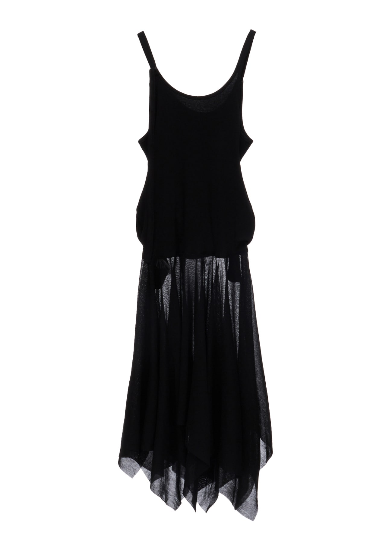 RIB KNIT+TULLE 2 WAY DRESS