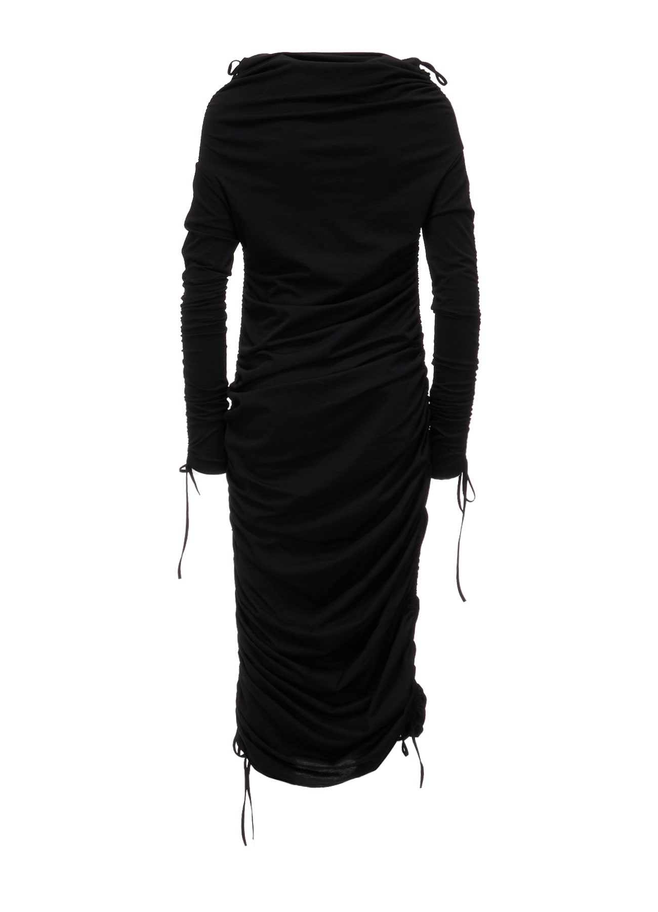 BIAS JERSEY GATHERED SLIM FIT DRESS