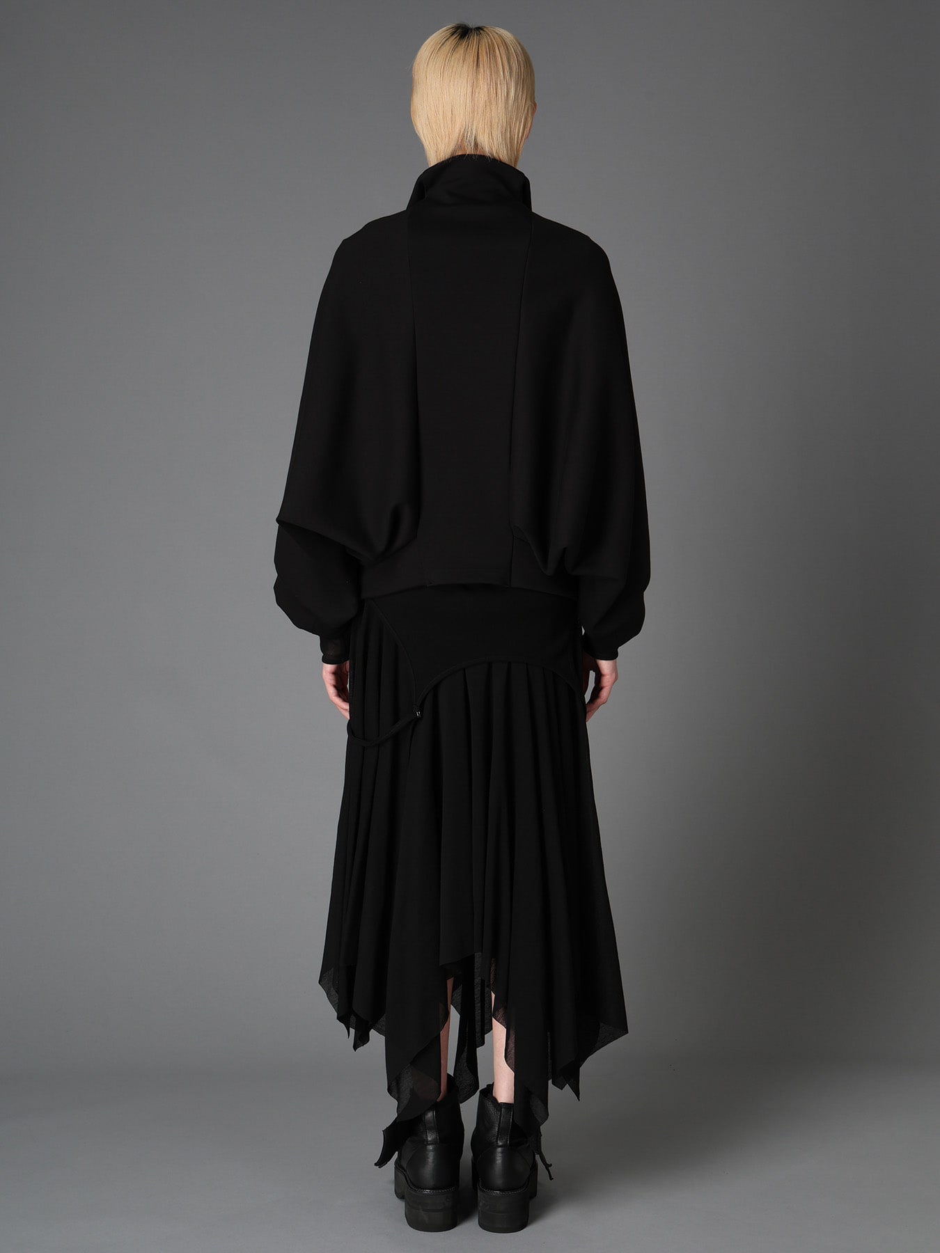 DOUBLE FACE JERSEY DOLMAN SLEEVE SINGLE COAT
