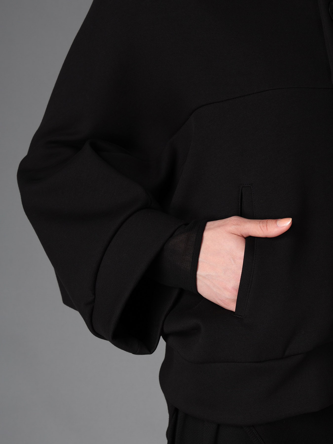 DOUBLE FACE JERSEY DOLMAN SLEEVE SINGLE COAT