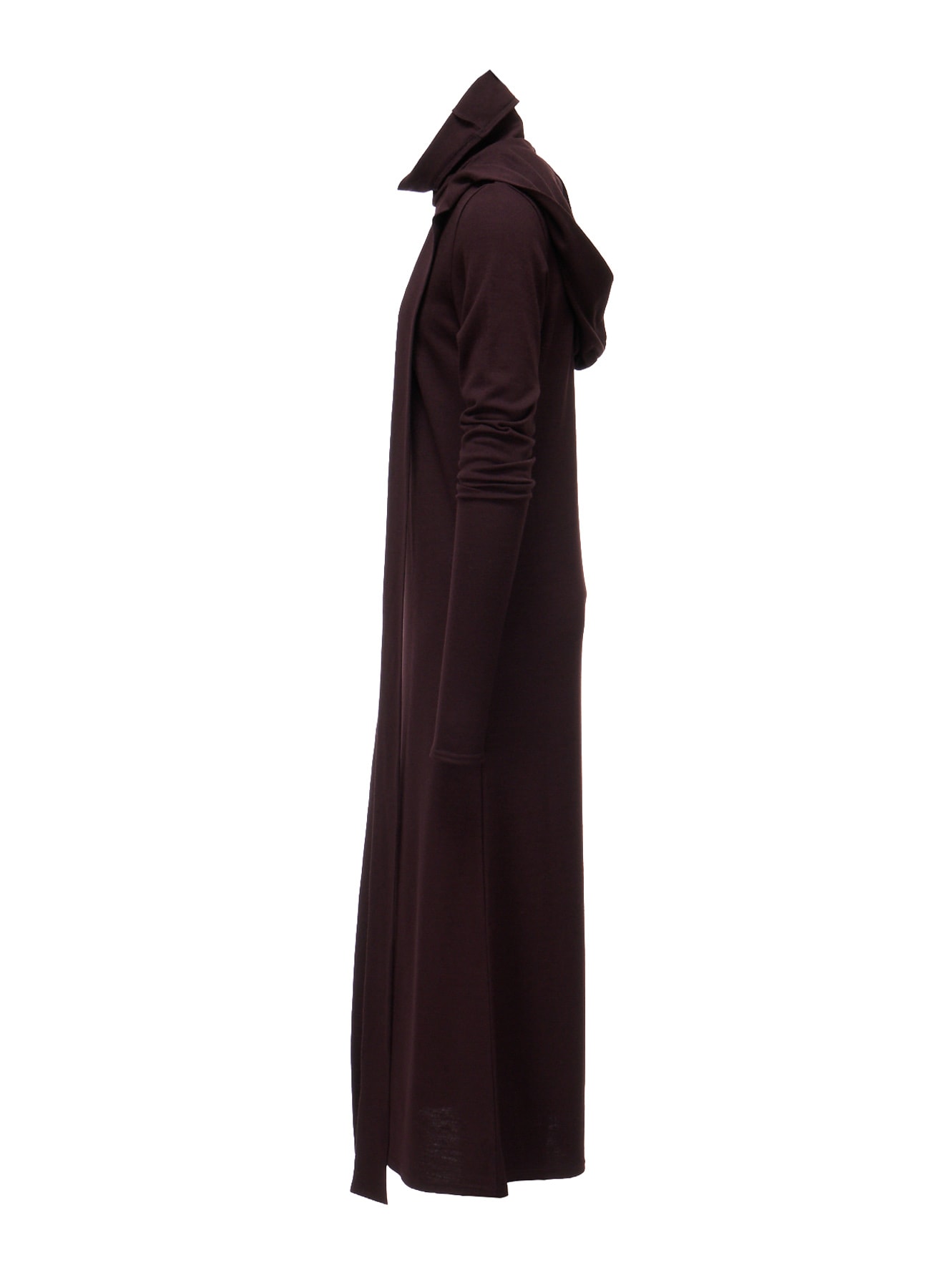 W/ SINGLE JERSEY HOODED SCARF DRESS