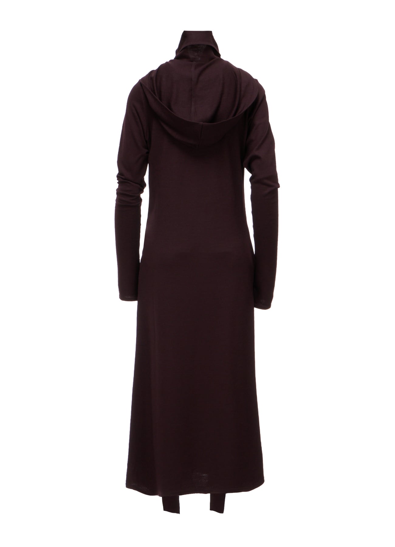W/ SINGLE JERSEY HOODED SCARF DRESS
