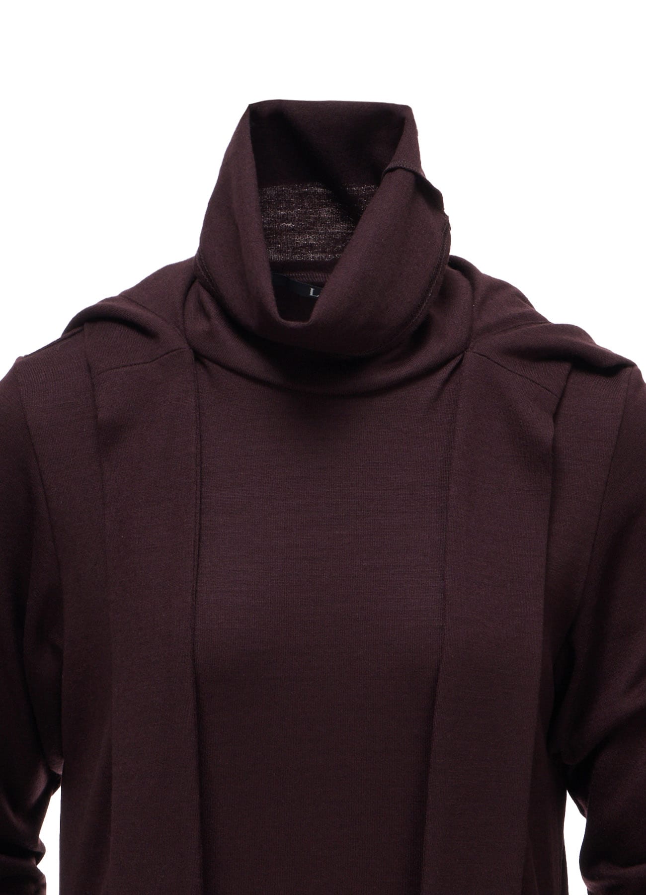 W/ SINGLE JERSEY HOODED SCARF DRESS
