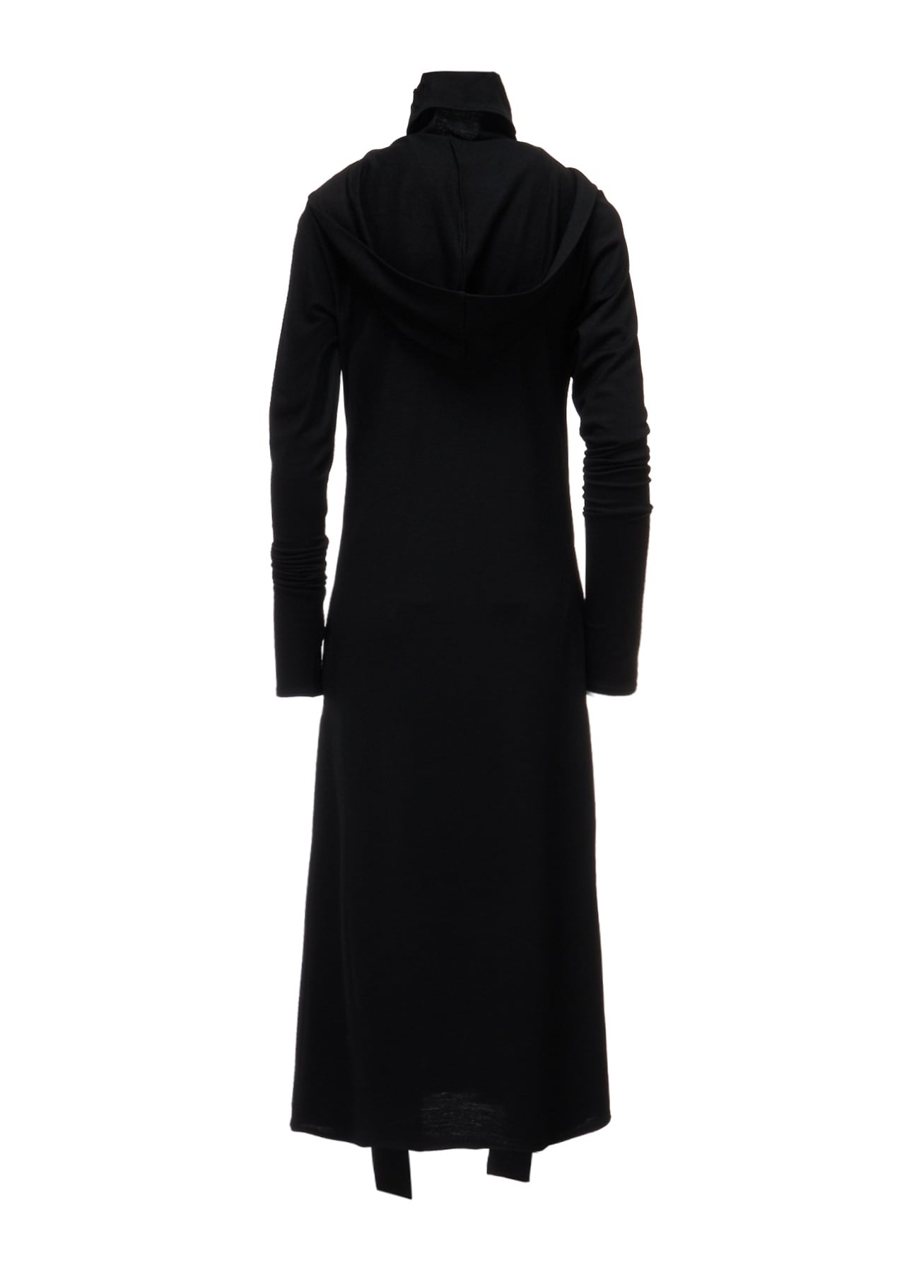 W/ SINGLE JERSEY HOODED SCARF DRESS