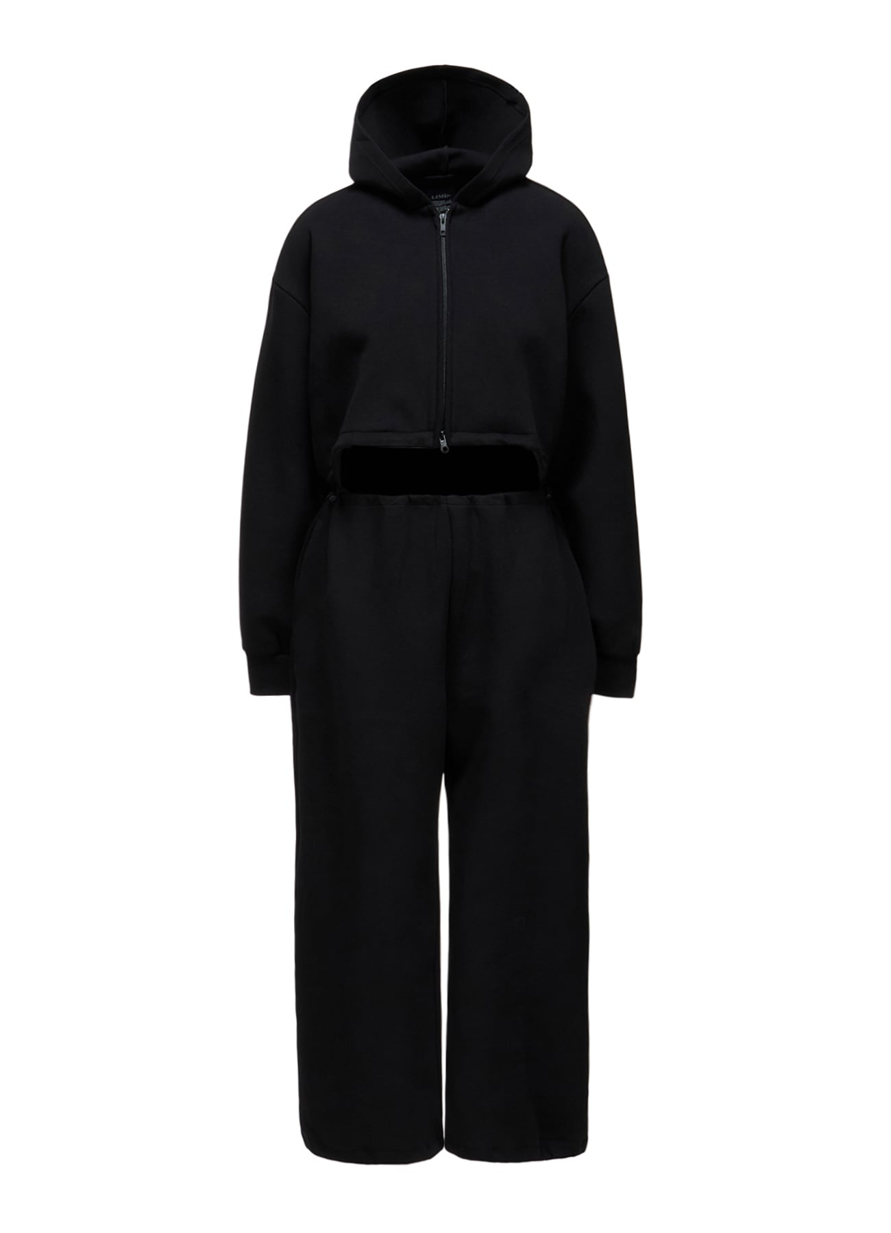 DOUBLE FACE JERSEY PARKA STYLE JUMPSUIT