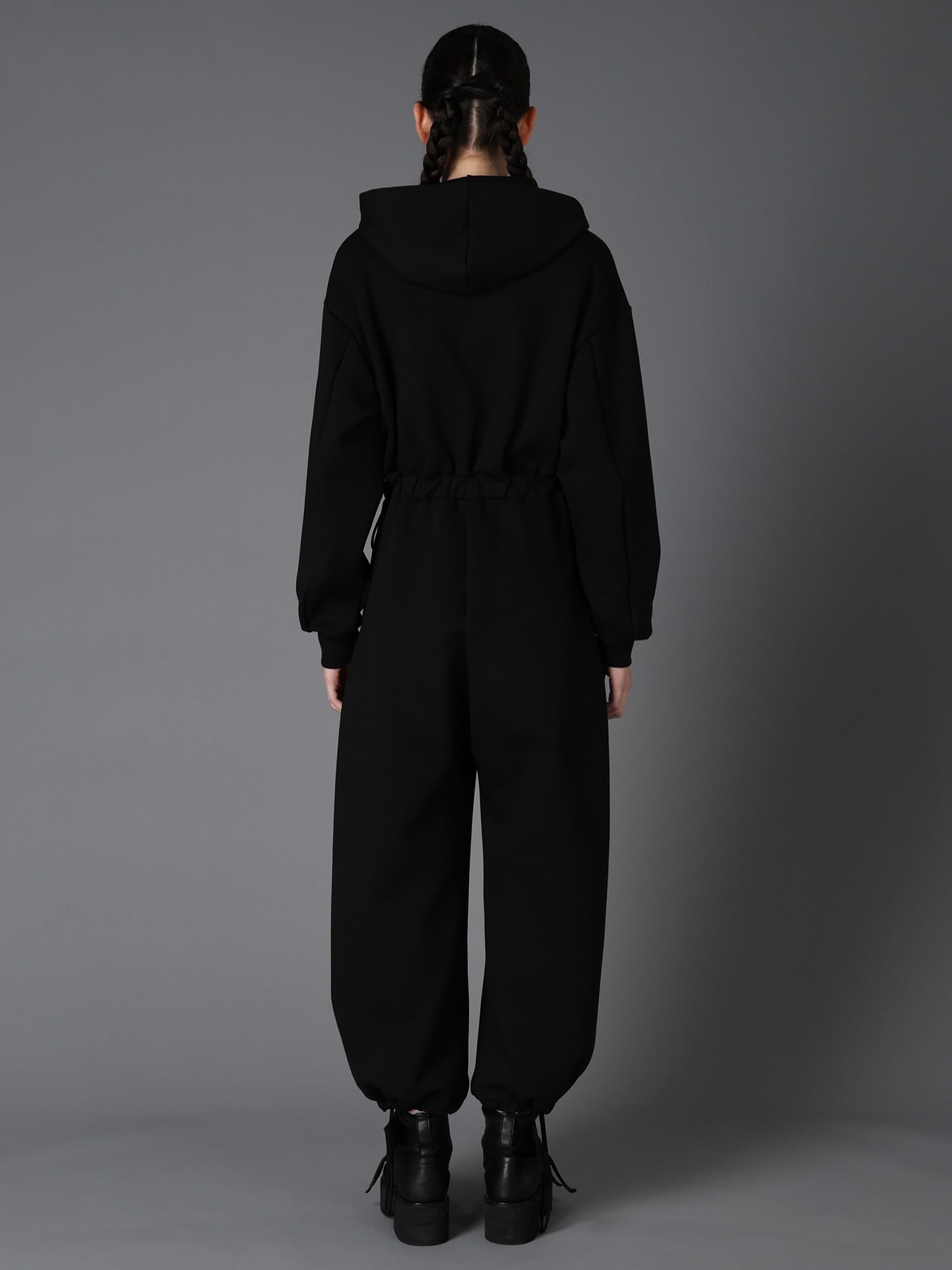 DOUBLE FACE JERSEY PARKA STYLE JUMPSUIT