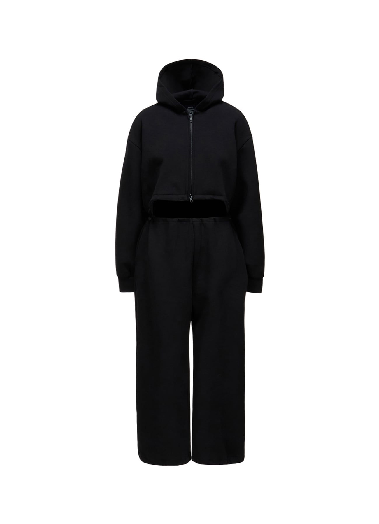 DOUBLE FACE JERSEY PARKA STYLE JUMPSUIT