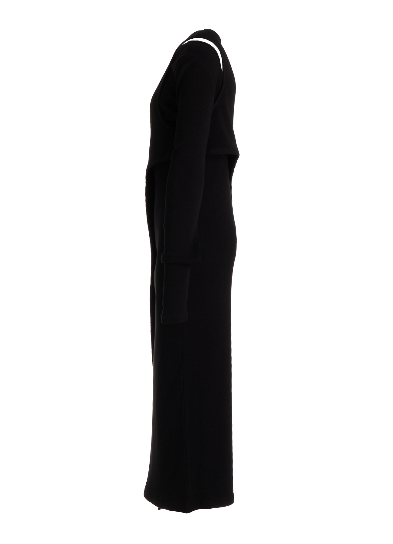 C/ RIB LAYERED DESIGN DRESS