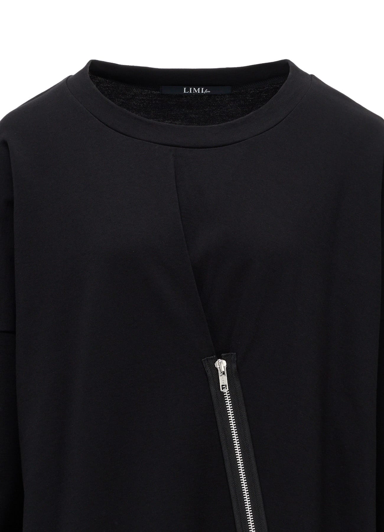 FRENCH TERRY ZIP LONG TUNIC TOP