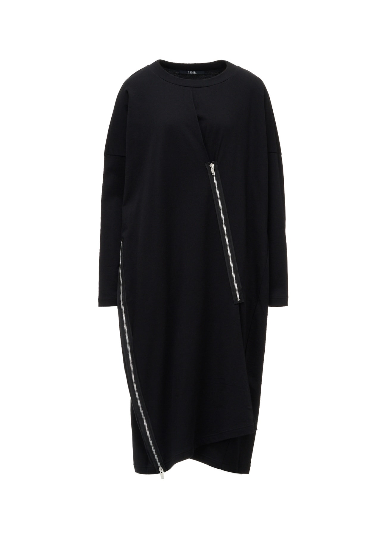 FRENCH TERRY ZIP LONG TUNIC TOP