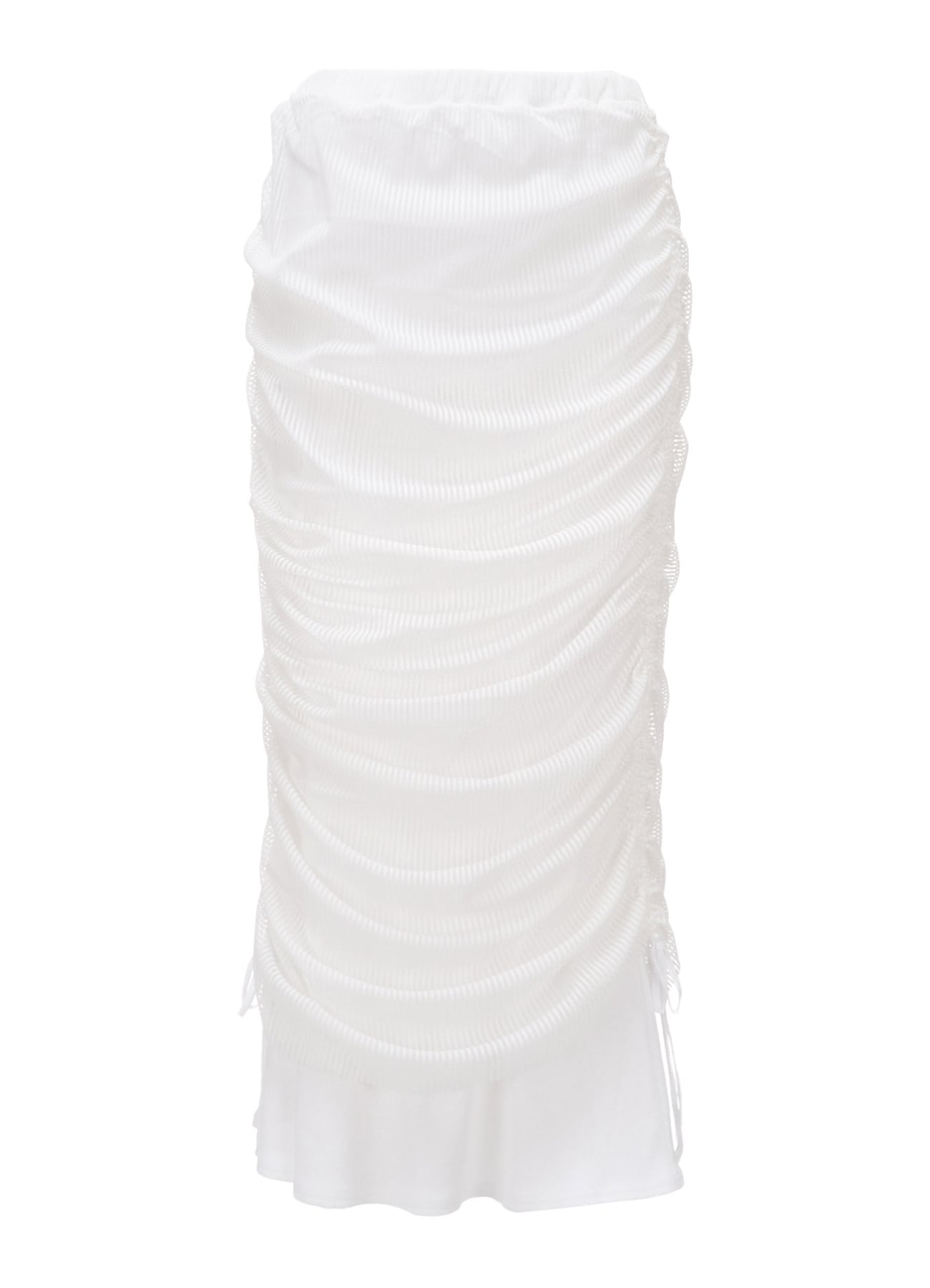 STRIPE TULLE  GATHERED LAYERED SKIRT