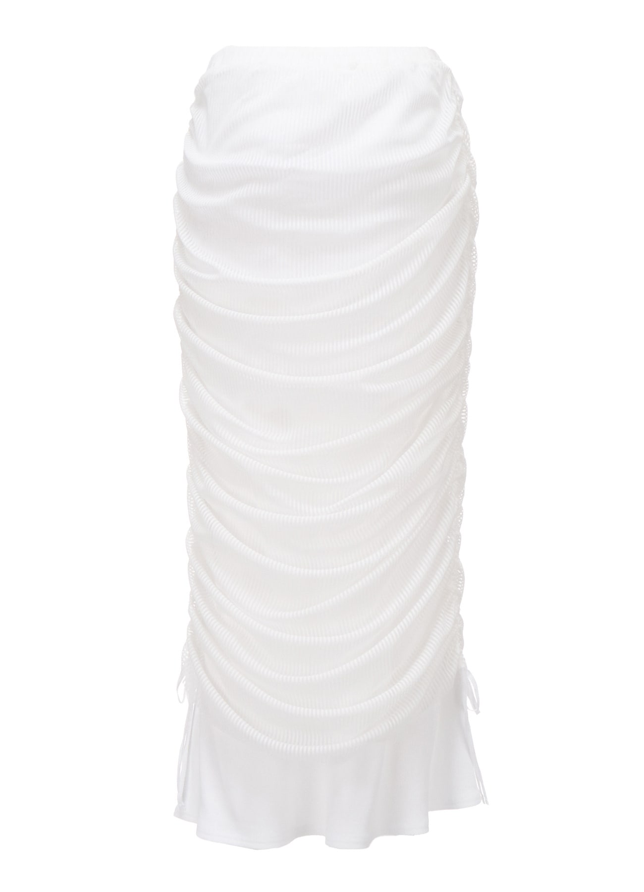 STRIPE TULLE  GATHERED LAYERED SKIRT