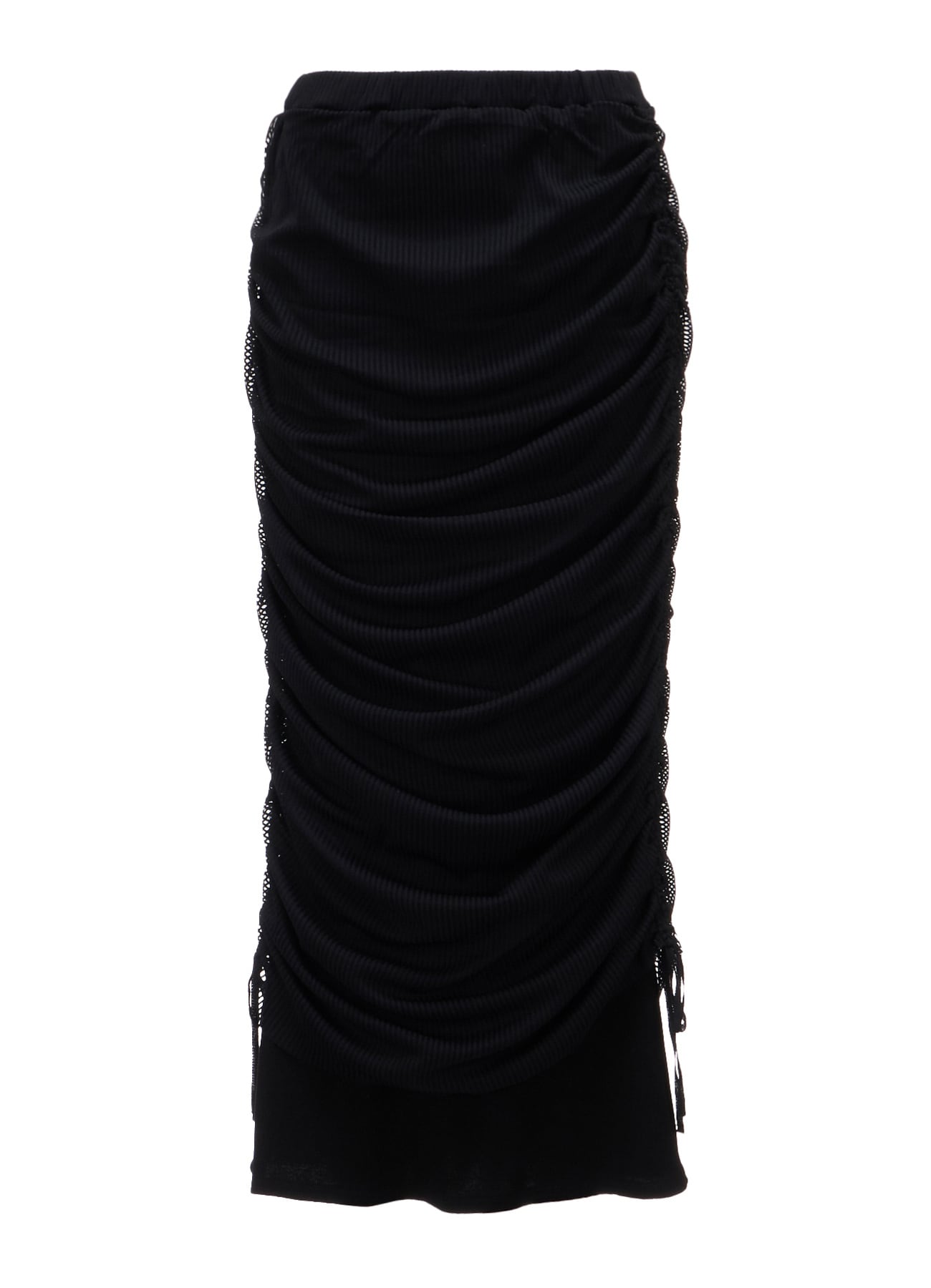 STRIPE TULLE  GATHERED LAYERED SKIRT