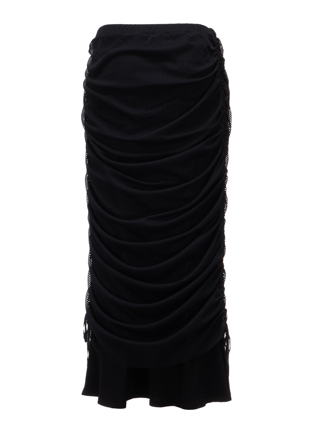 STRIPE TULLE  GATHERED LAYERED SKIRT