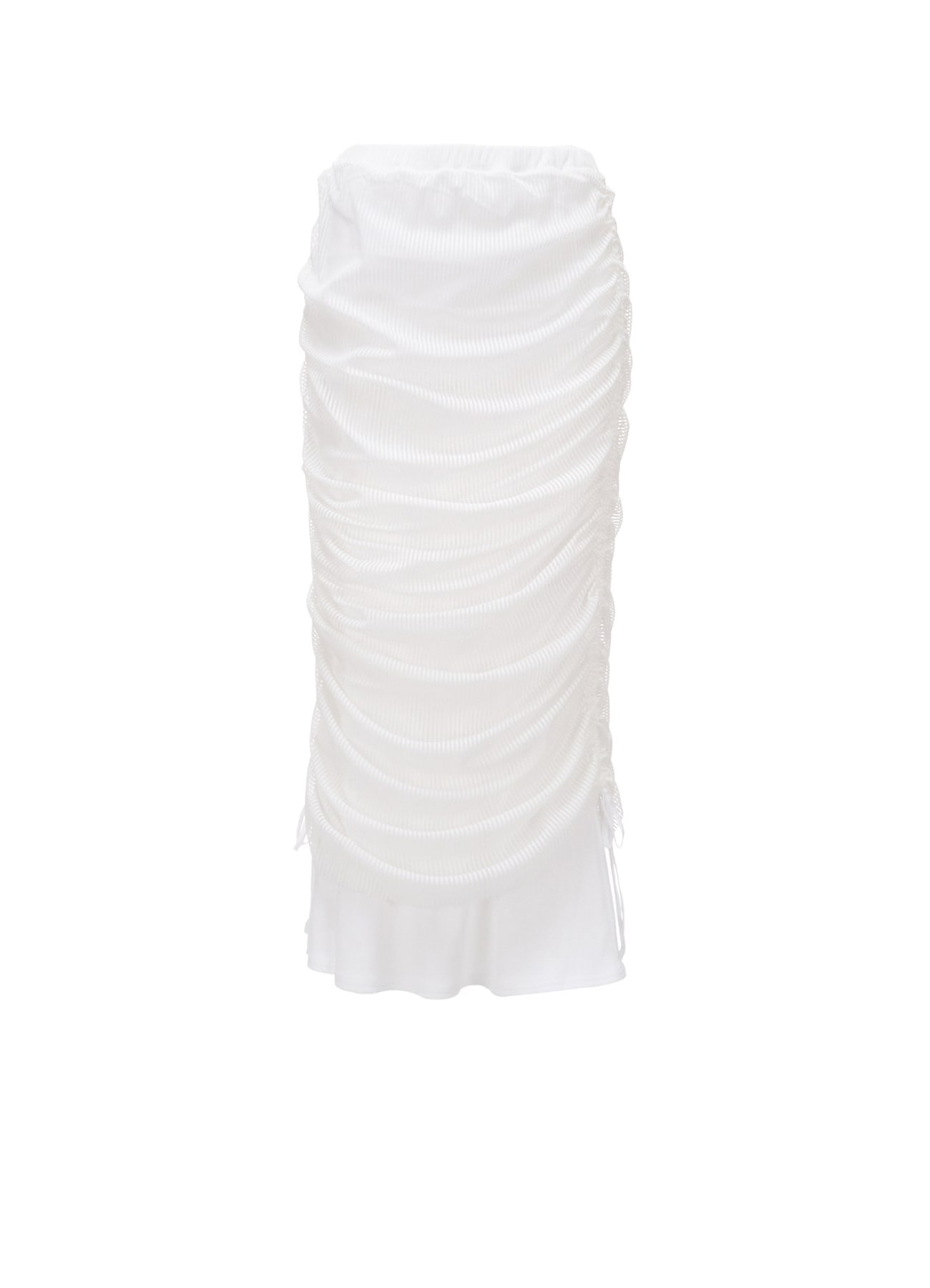 STRIPE TULLE  GATHERED LAYERED SKIRT