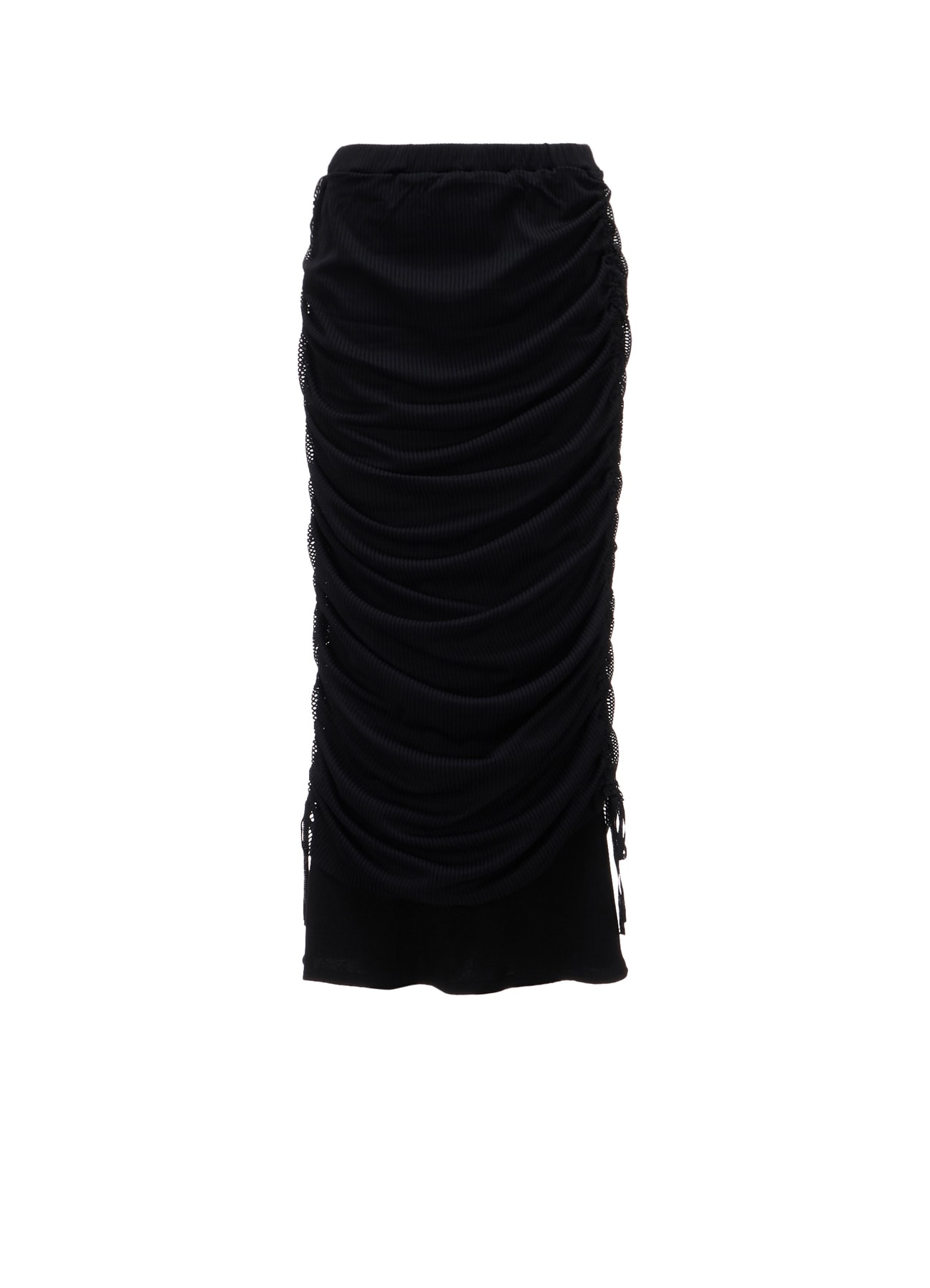 STRIPE TULLE  GATHERED LAYERED SKIRT