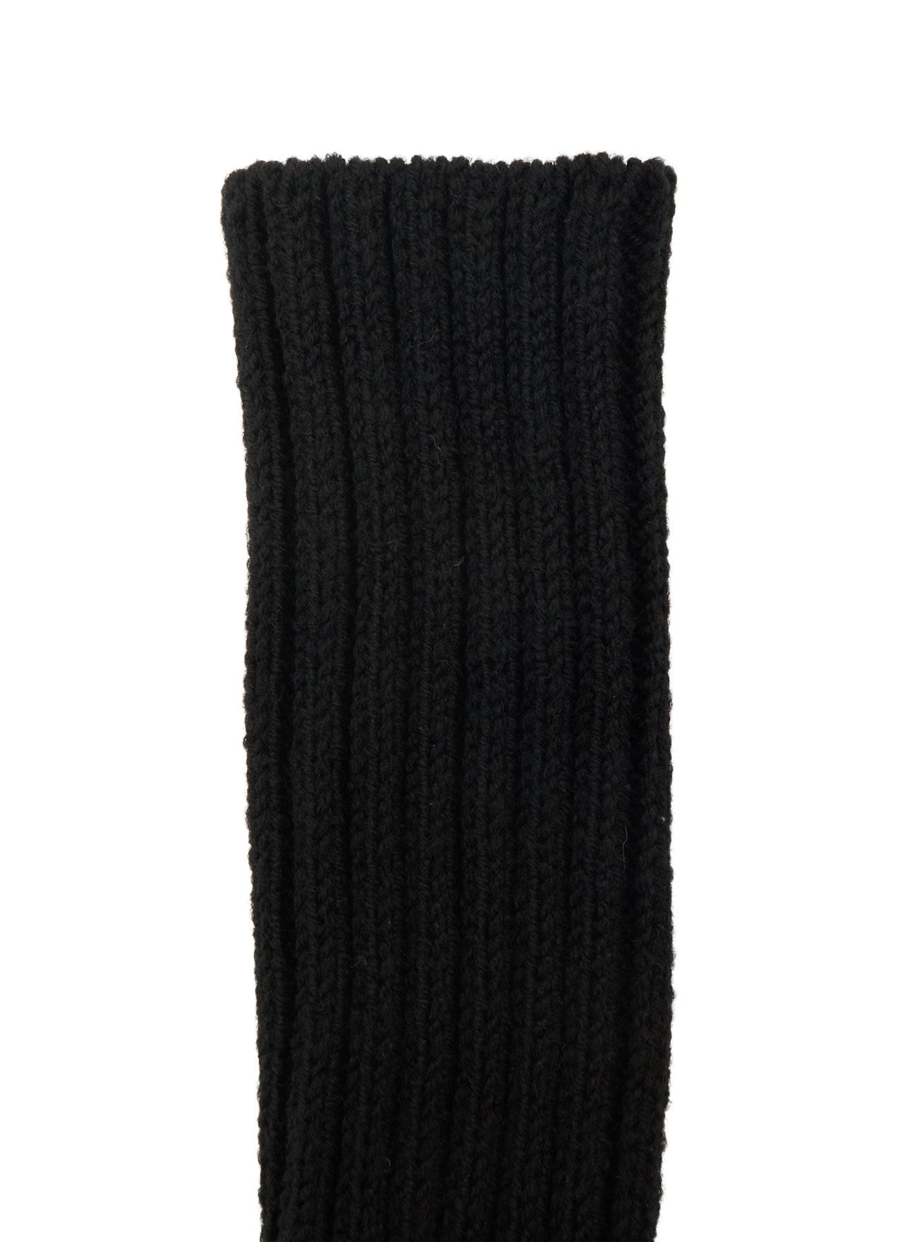 LAMB LEATHER+WOOL RIB KNIT LONG RIBBED LEATHER GLOVES(FREE SIZE