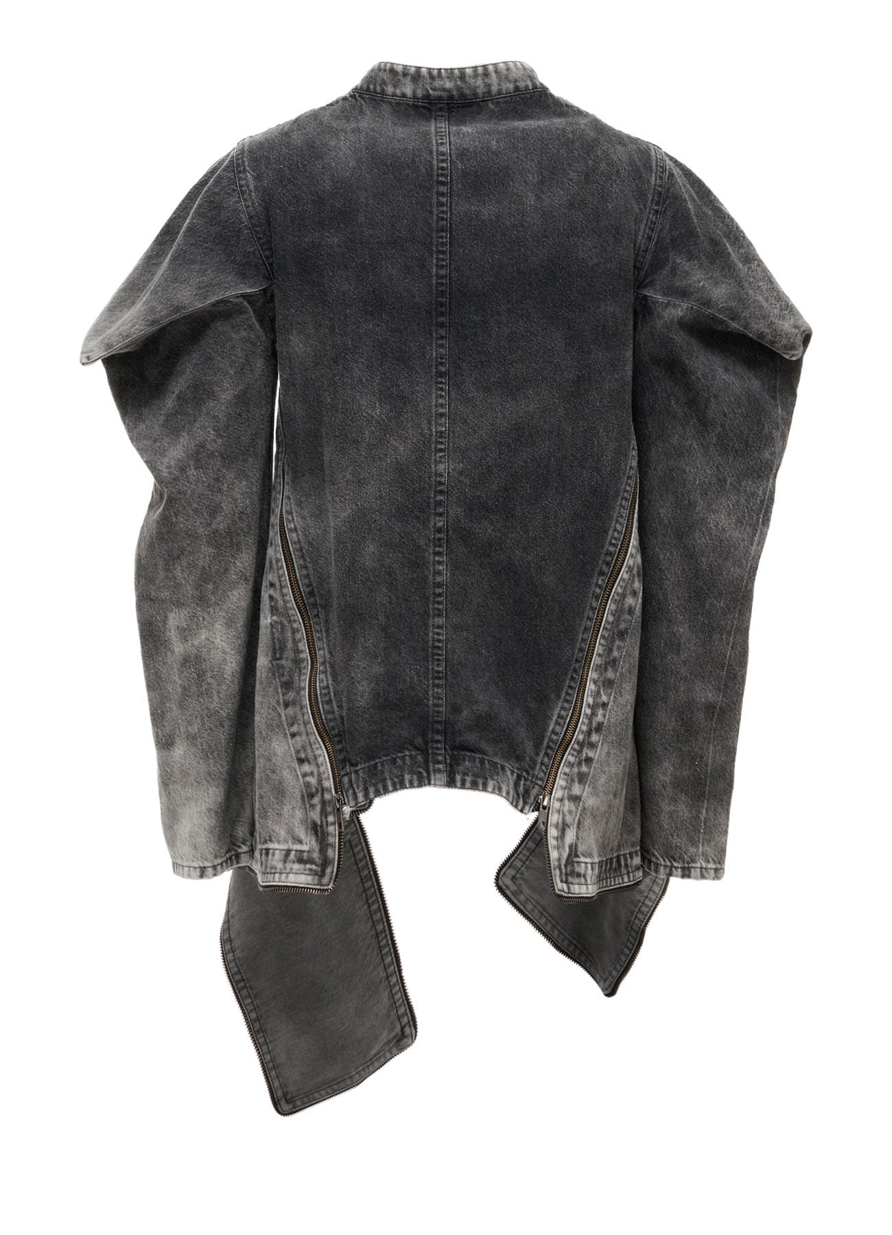 MIST BLEACHED DENIM STAND COLLAR BLOUSON