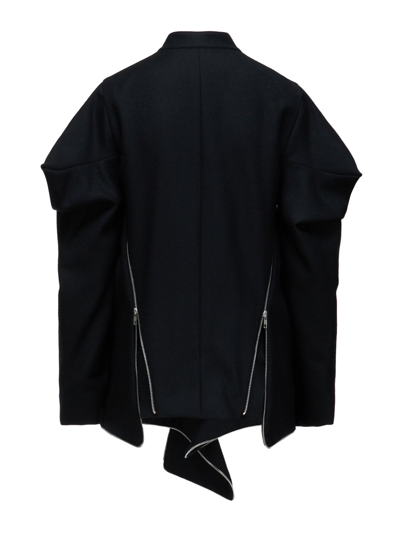 W/ SERGE  STAND COLLAR BLOUSON