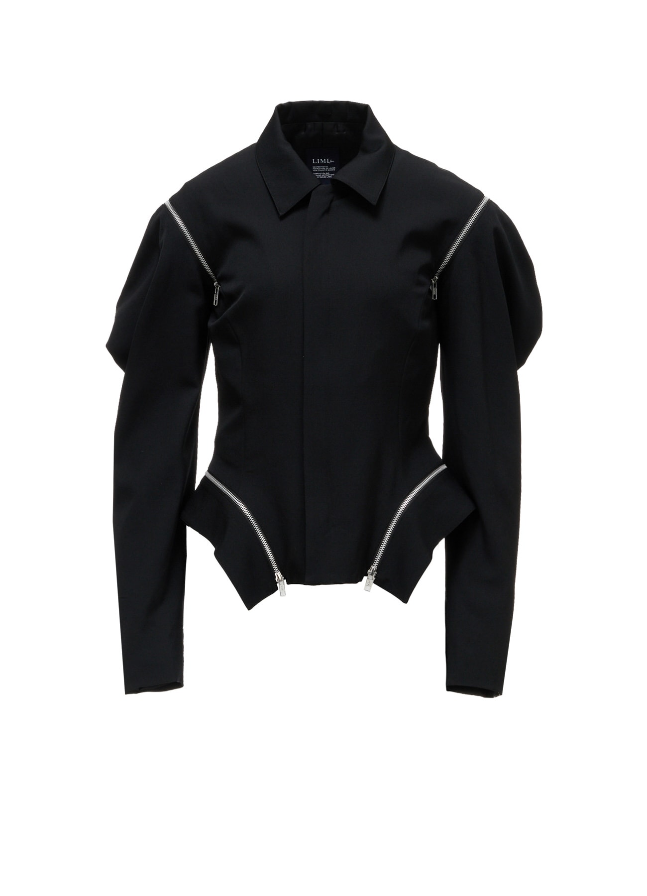 WOOL GABARDINE  ZIP PANEL BLOUSON