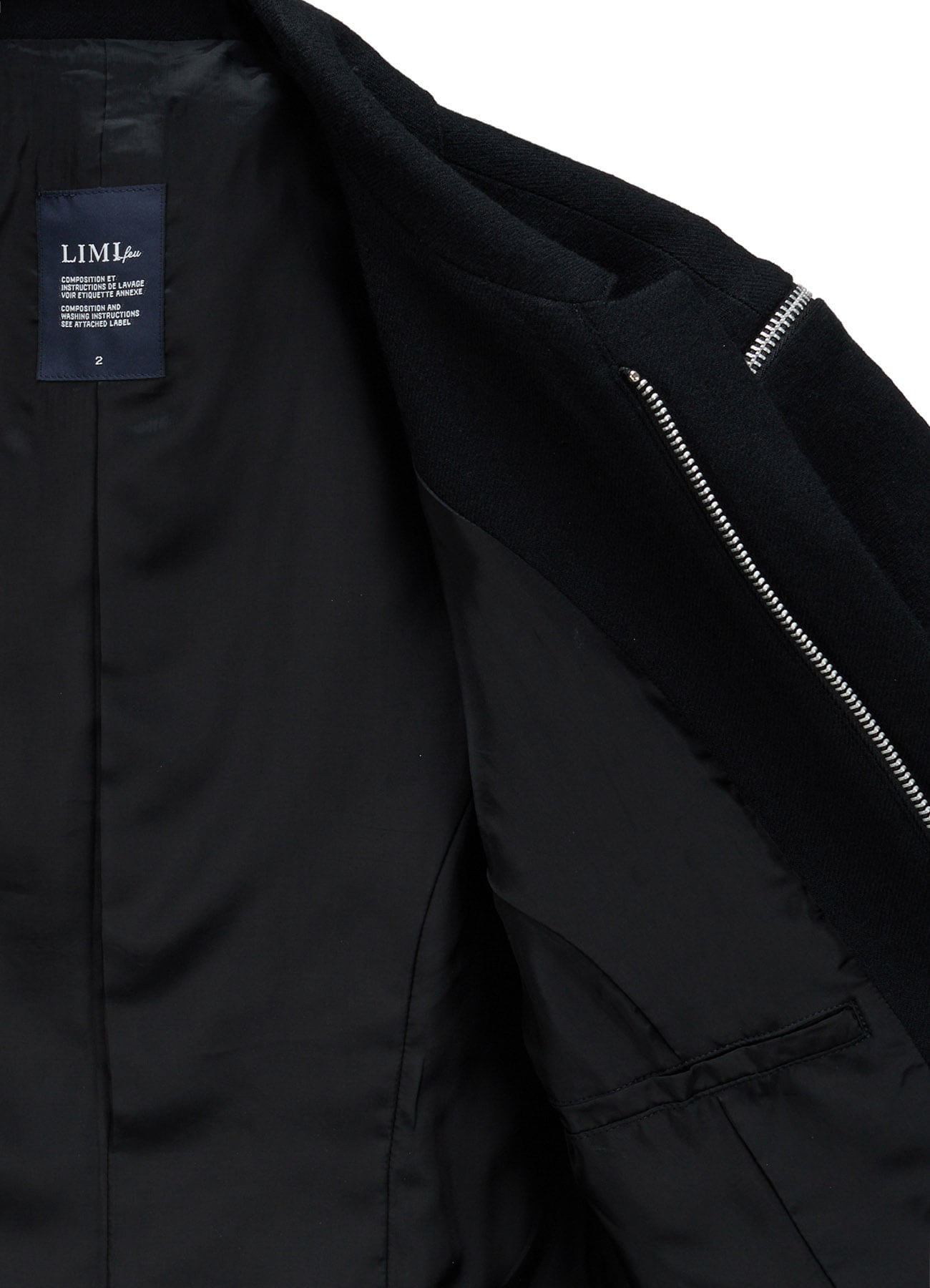 W/ SERGE ZIP PANEL BLOUSON(S Black): LIMI feu｜THE SHOP YOHJI YAMAMOTO